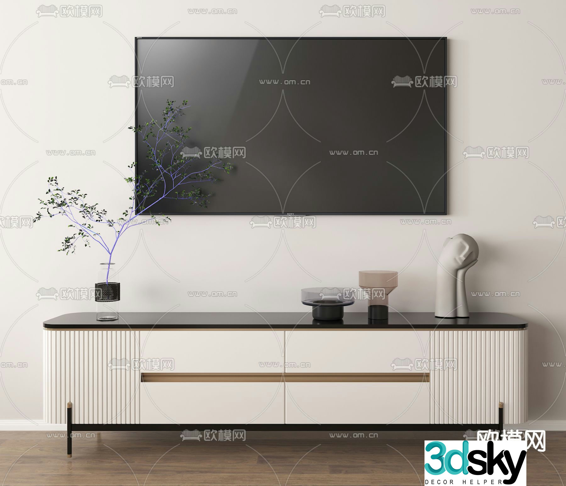 Modern TV cabinet 3d model