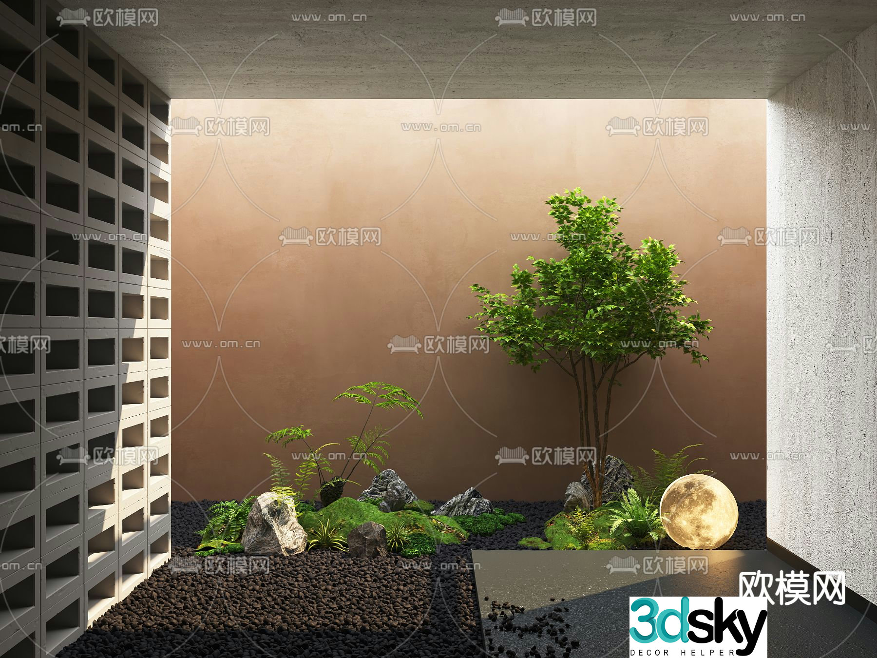 Landscaping landscape sketch 3d model
