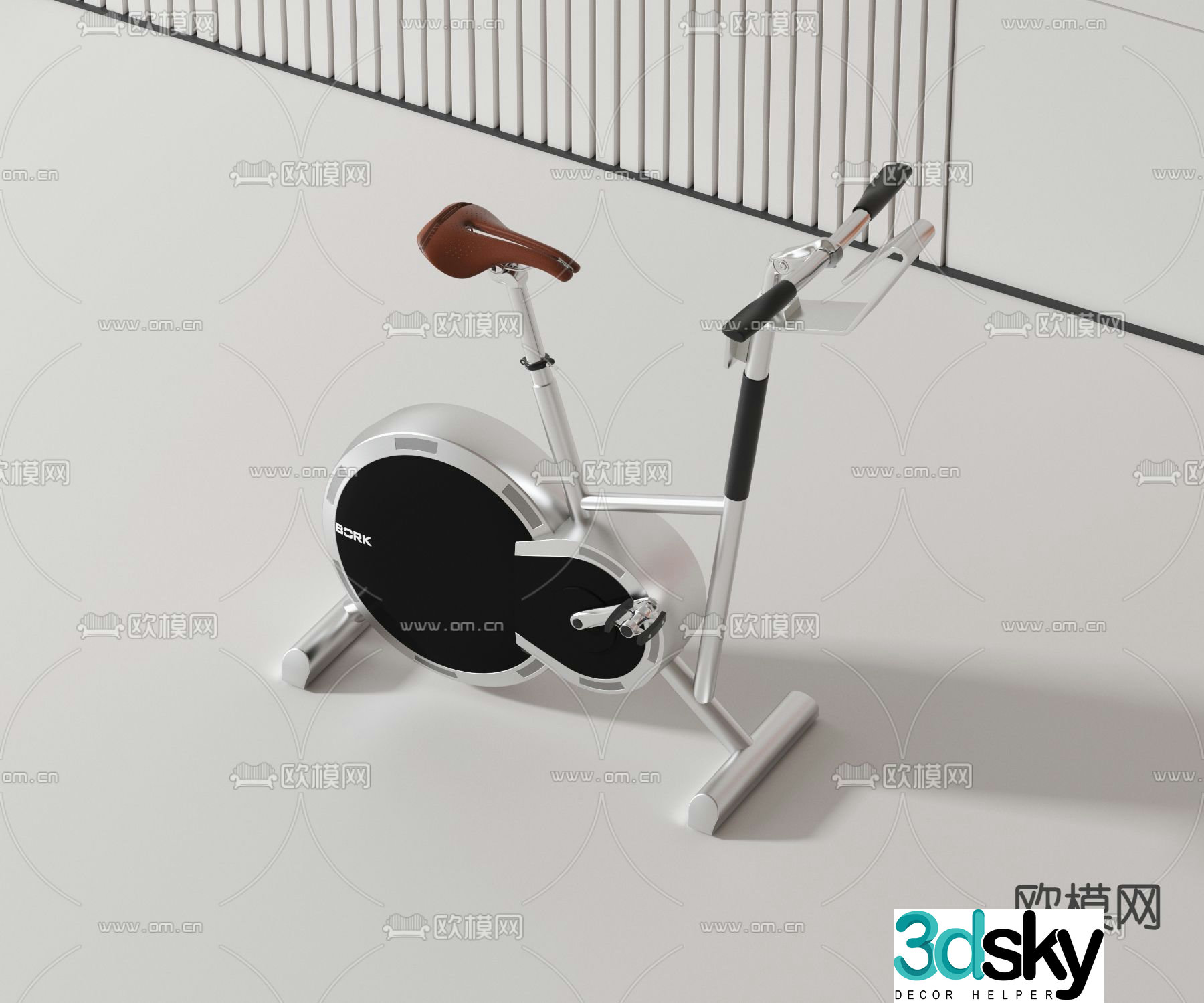 Fitness equipment spinning 3d model