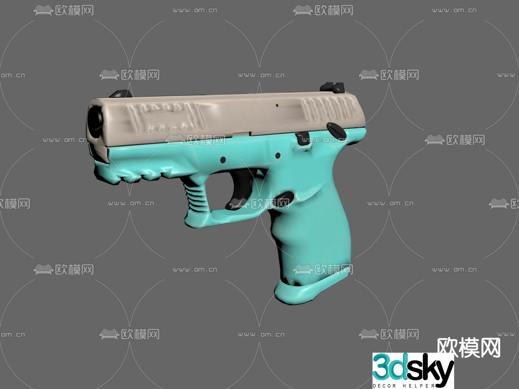 Toy pistol children’s pistol 3d model