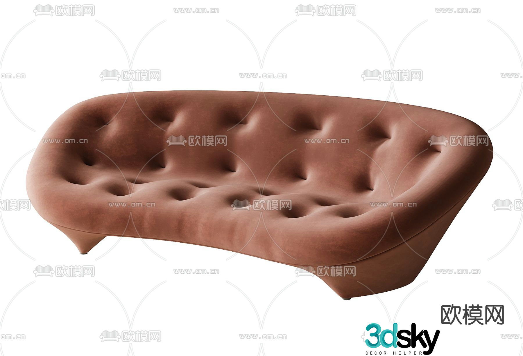 Special shaped sofa curved sofa 3d model