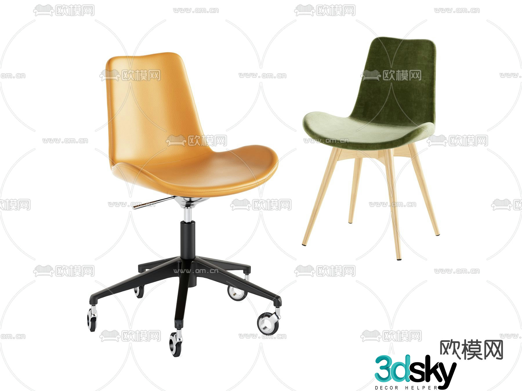 Office chair conference chair 3d model