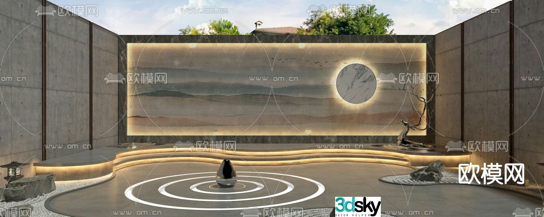 outdoor landscape exterior landscape 3d model