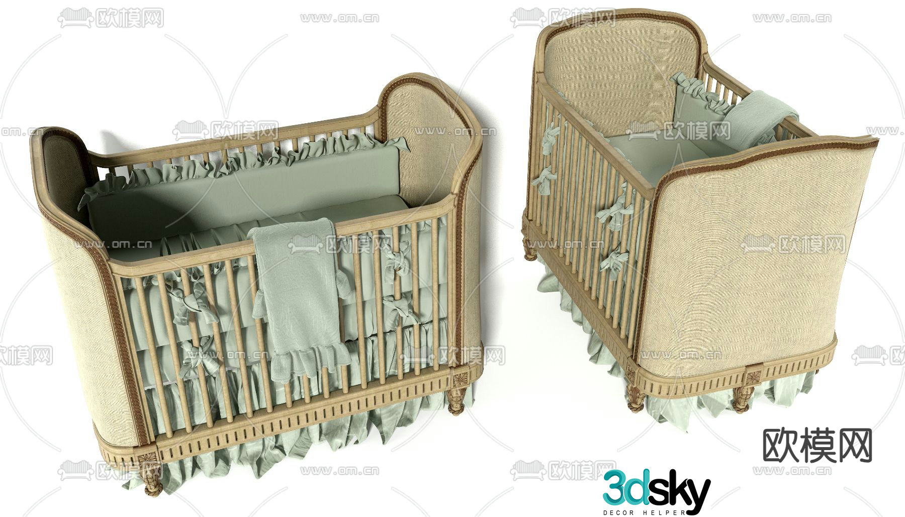 Nordic crib 3d model