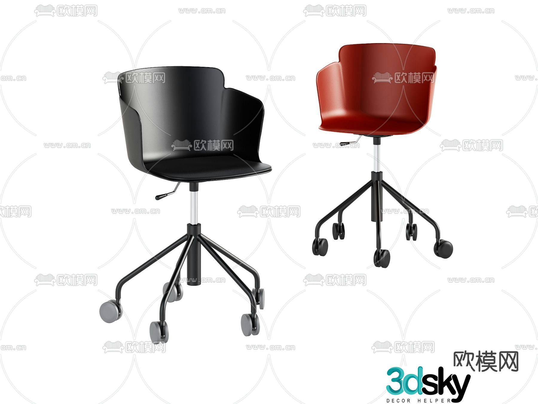 Office chair conference chair swivel chair 3d model