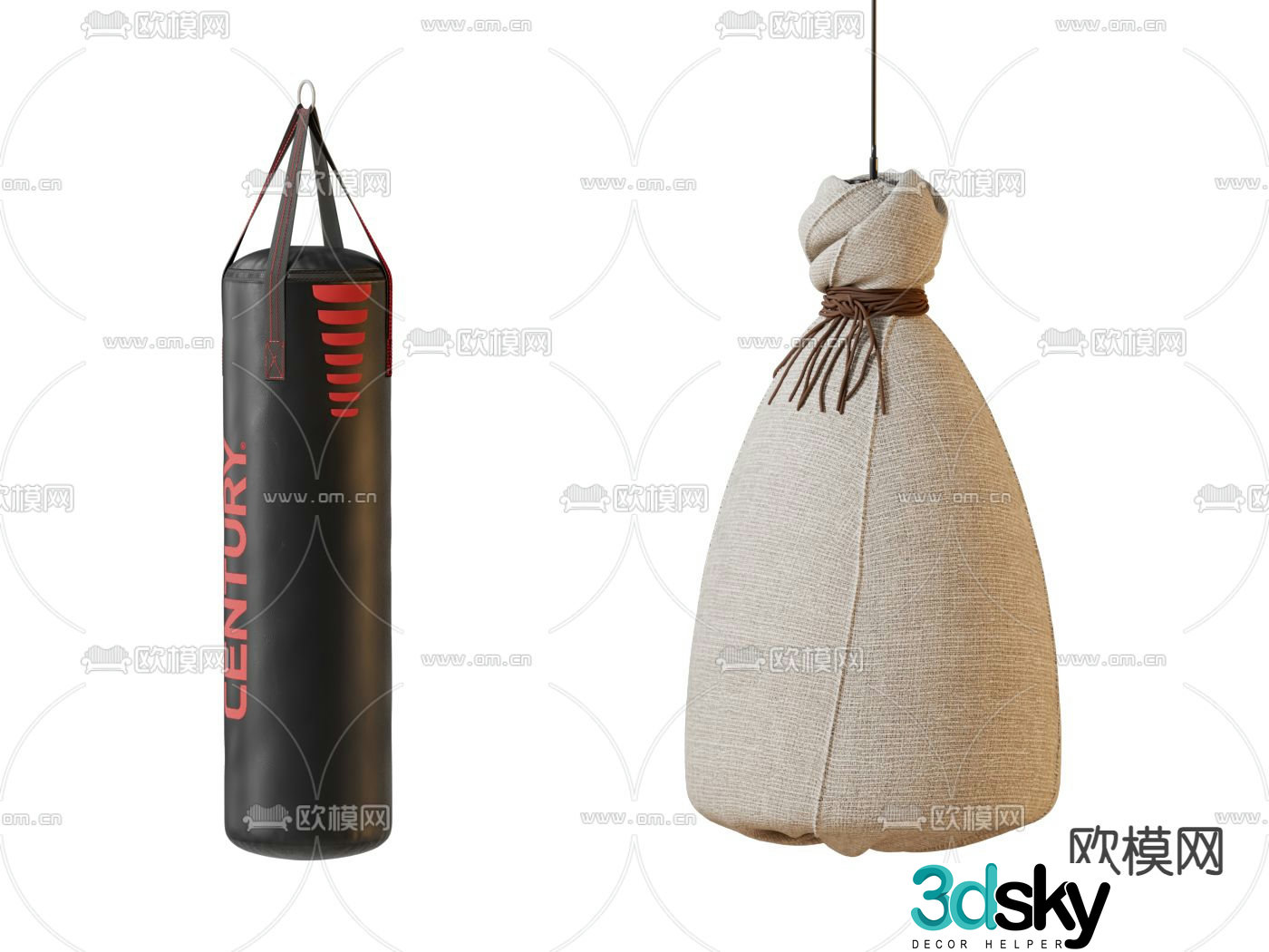 punching bag boxing bag 3d model