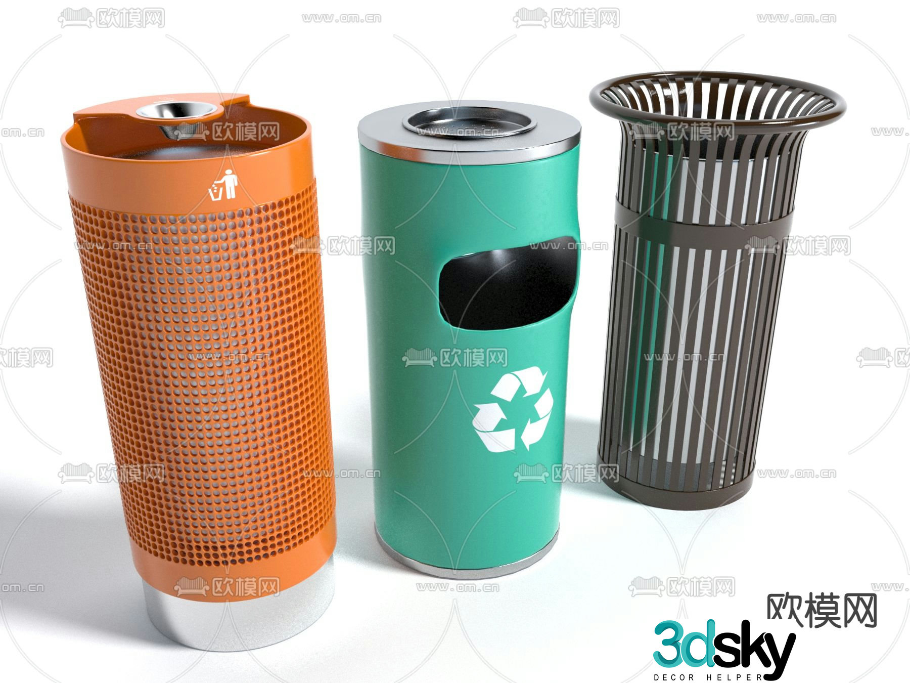 Trash bin 3d model