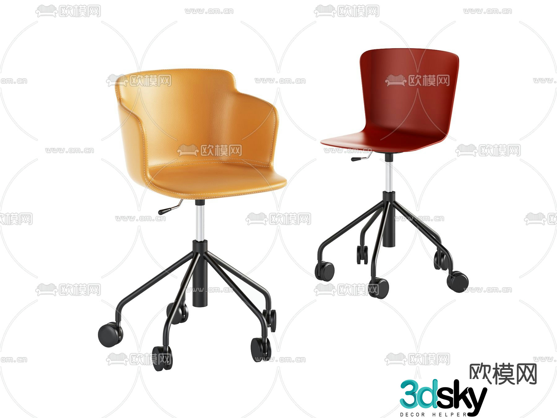 Office chair conference chair swivel chair 3d model