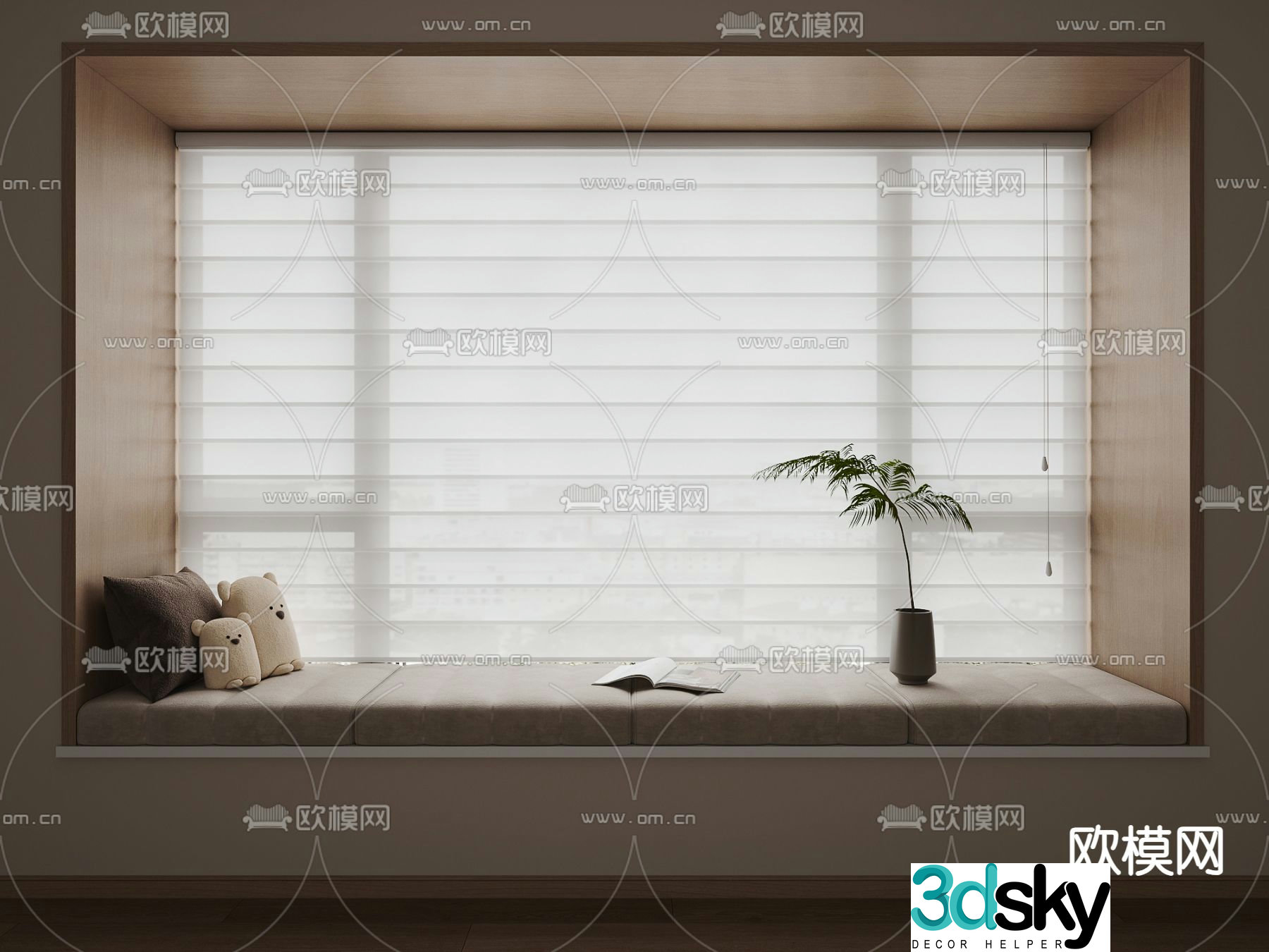 Shangri-La Curtain Venetian Curtain 3D Model