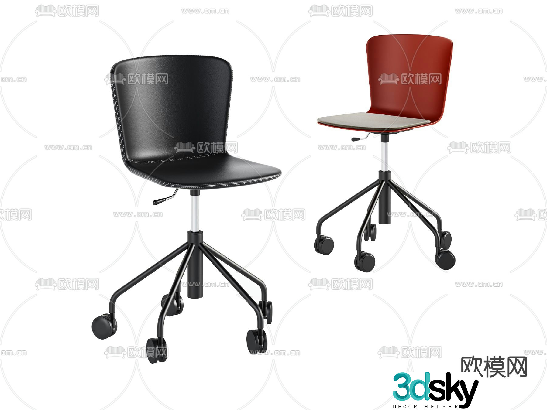 Office chair conference chair swivel chair 3d model