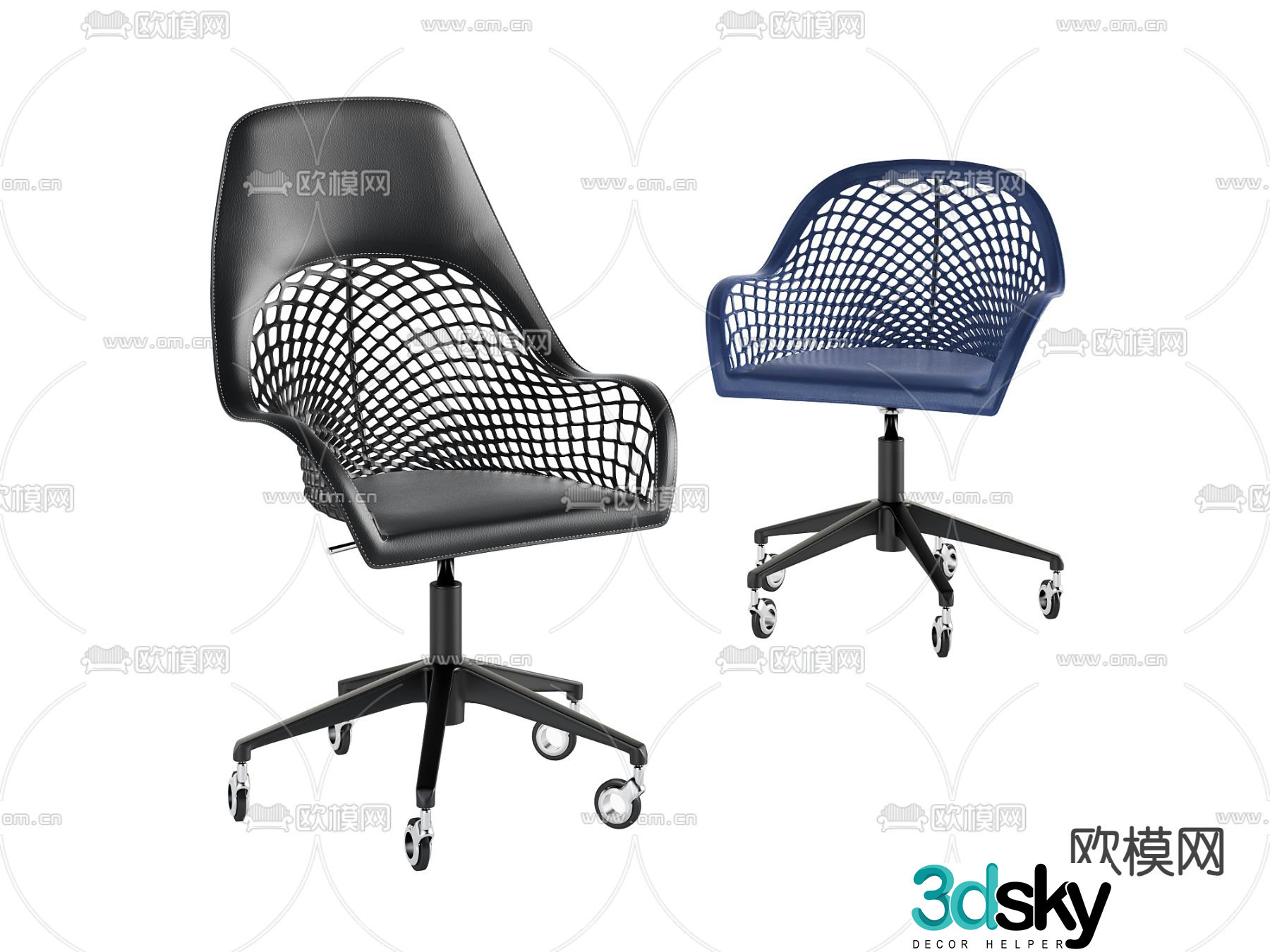 Office chair shift chair staff chair 3d model