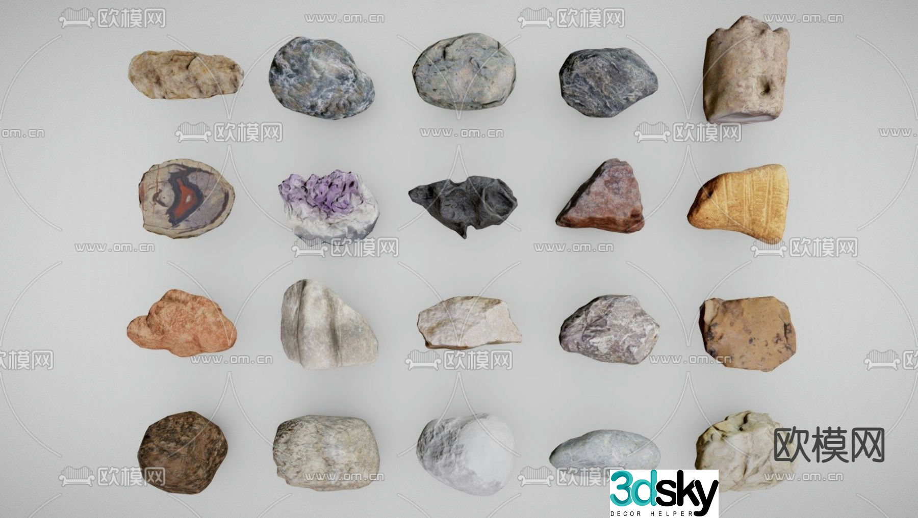stone landscape stone 3d model