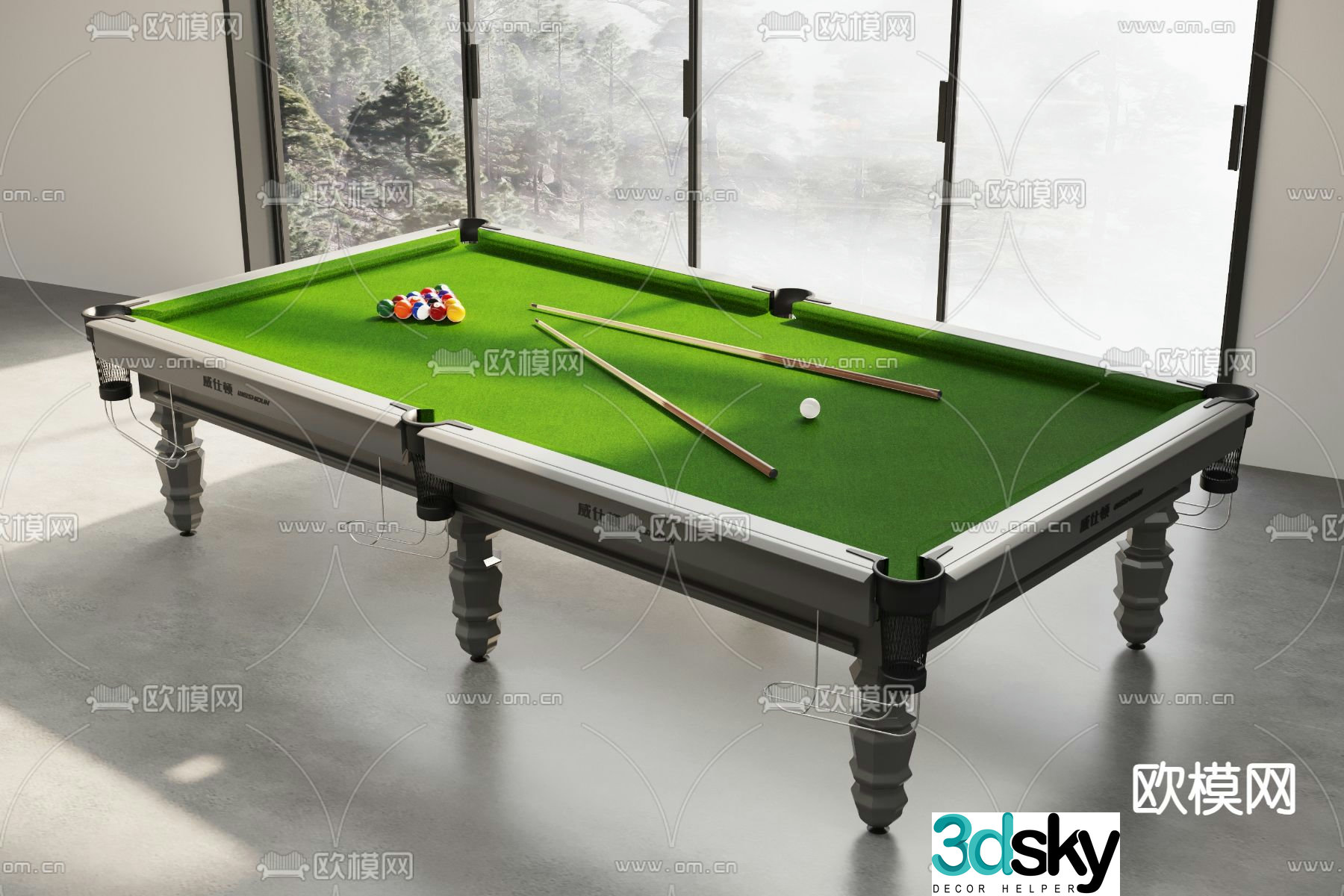 Pool table 3d model
