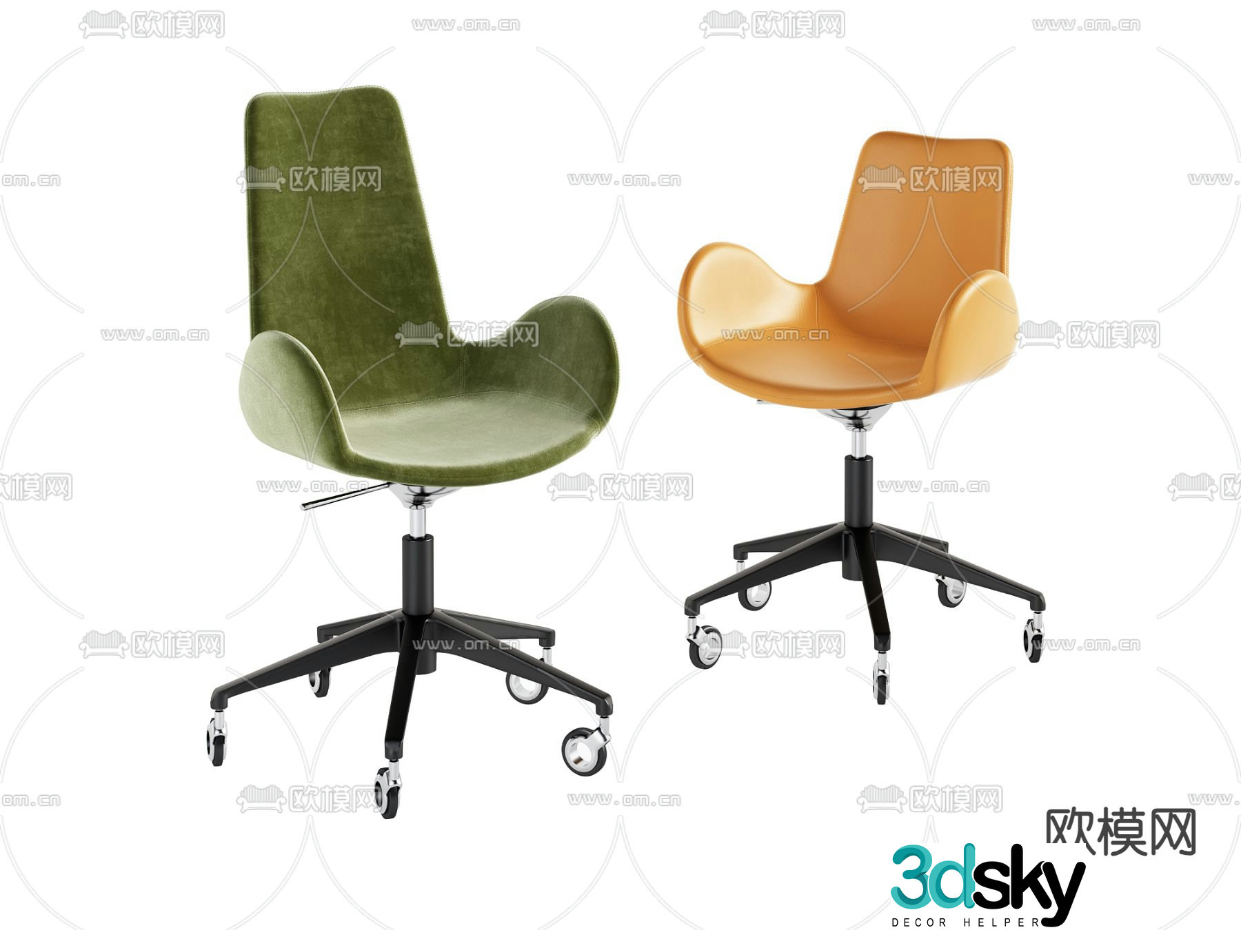 Office chair shift chair staff chair 3d model