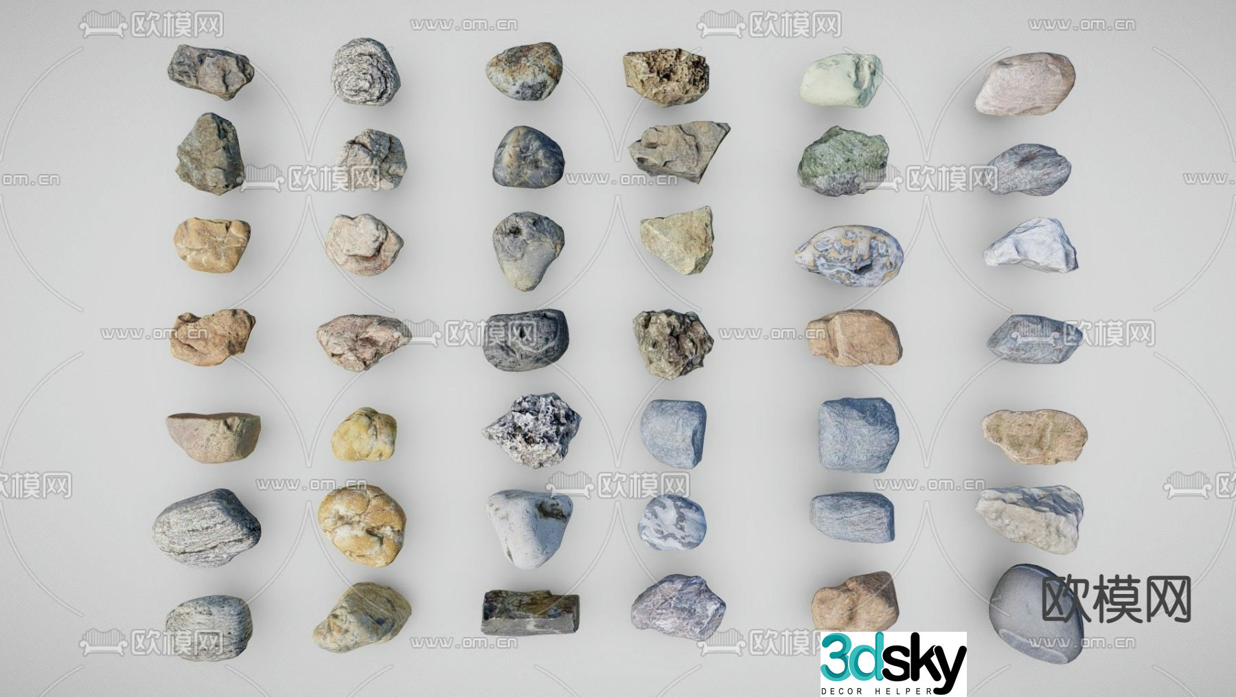 stone landscape stone 3d model