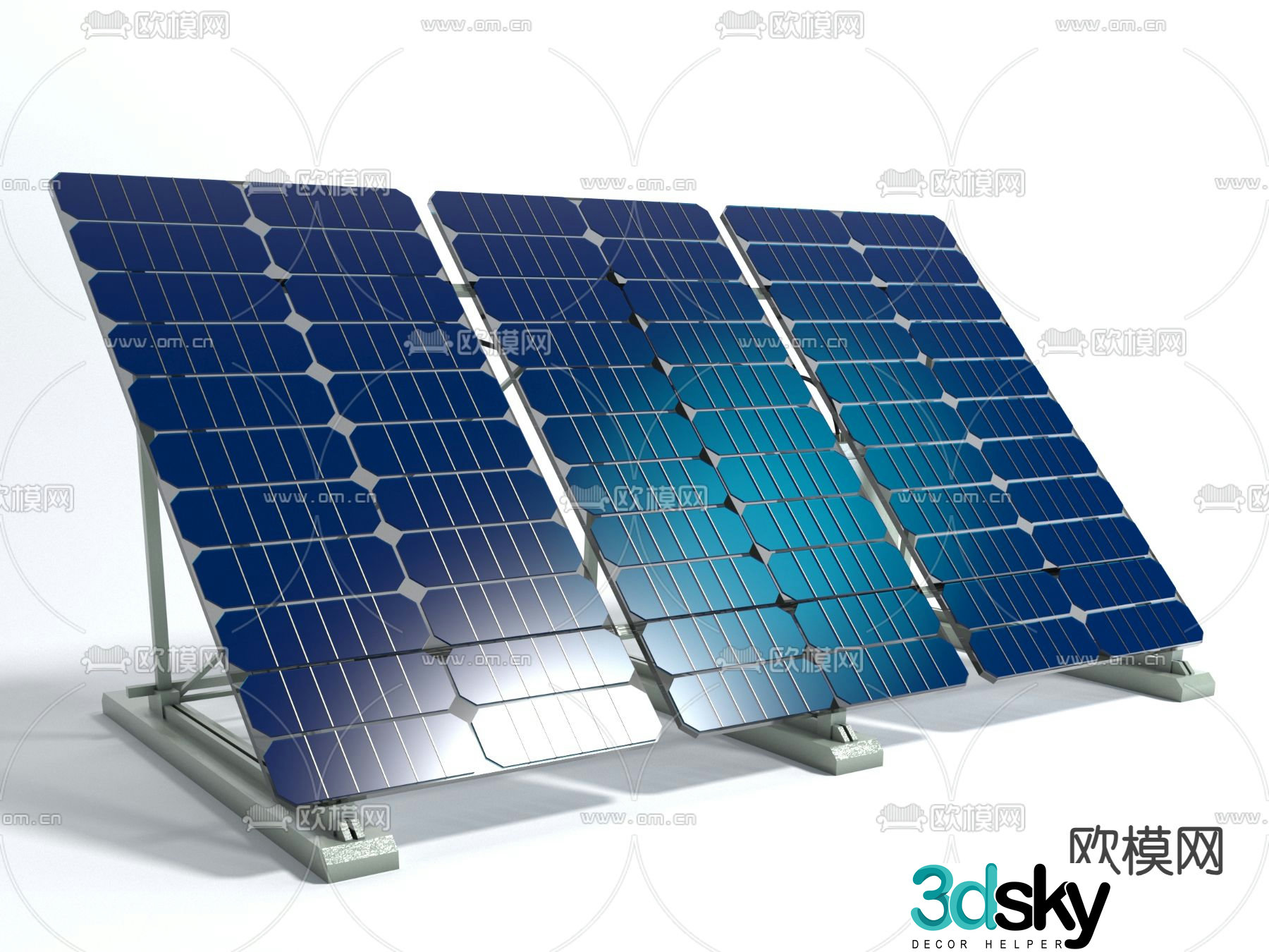 solar panel photovoltaic panel power generation panel 3d model