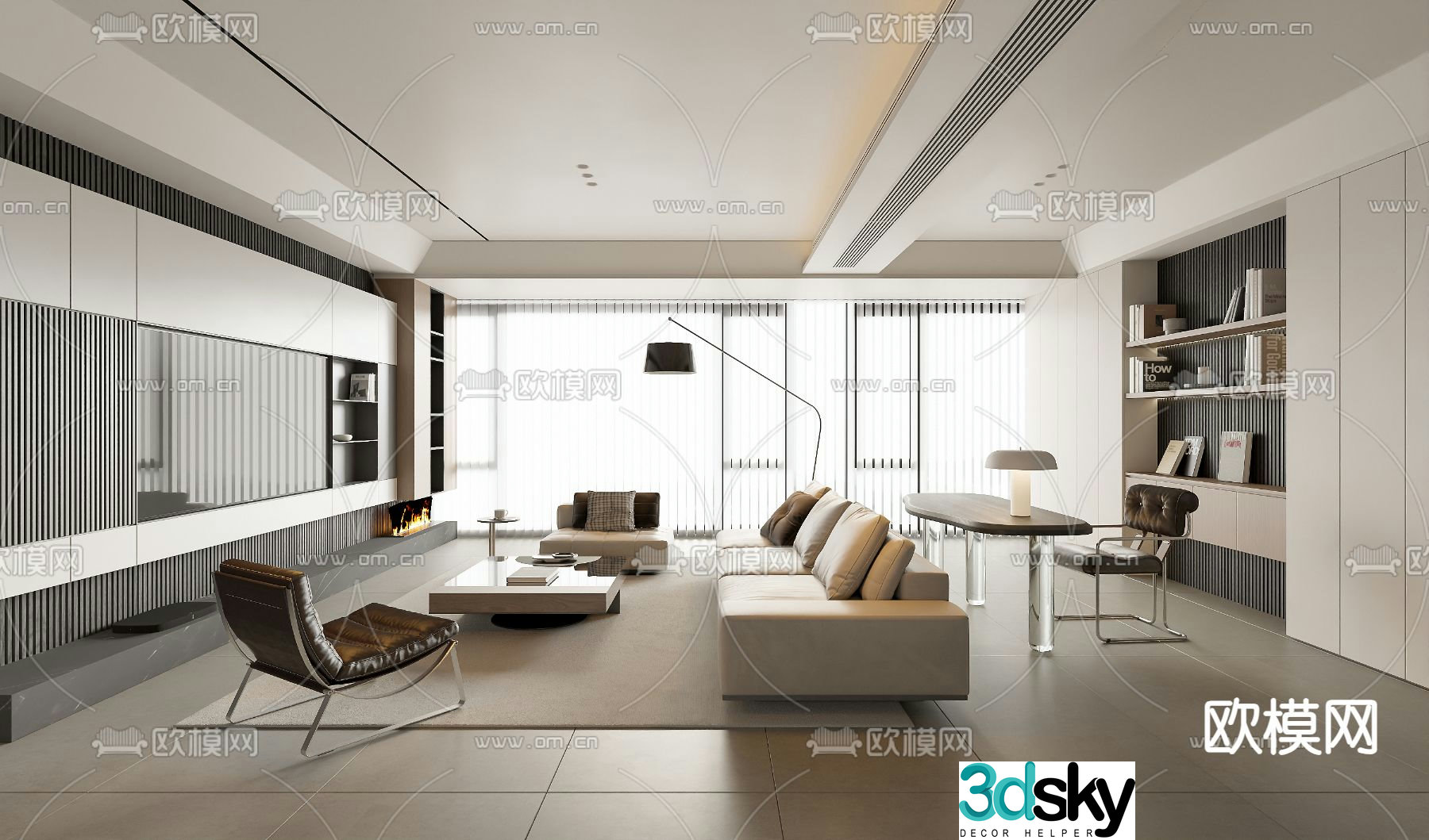 Italian living room 3d model