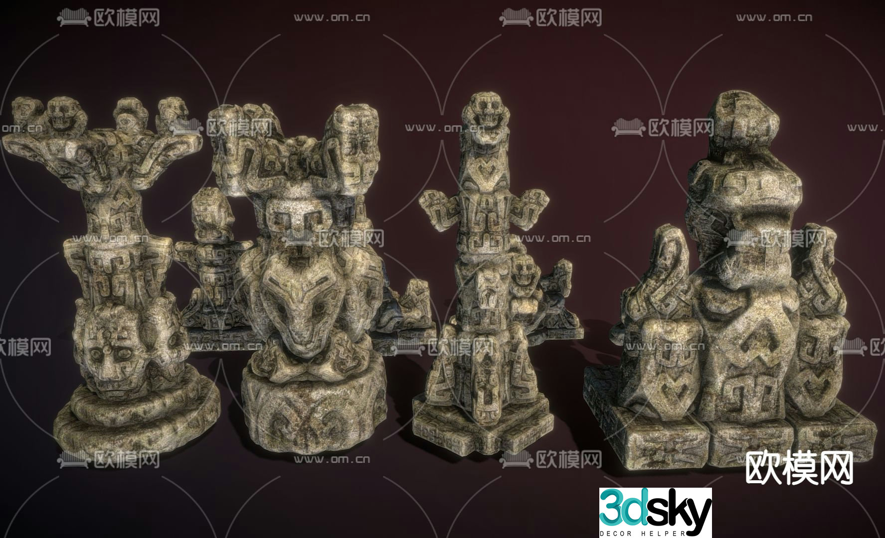 Landscape sketch landscape sculpture 3d model