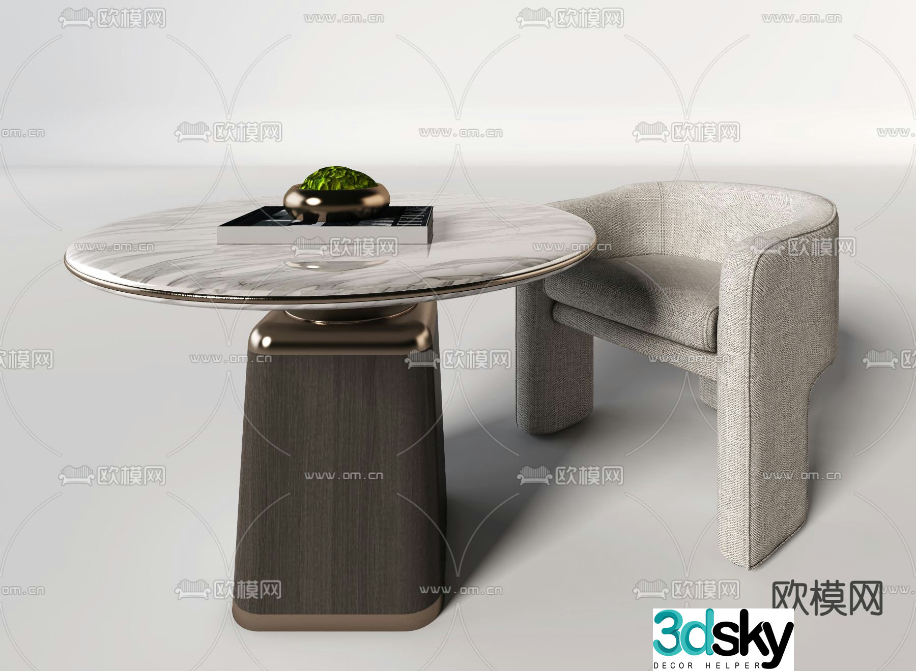 Modern chair leisure chair 3d model