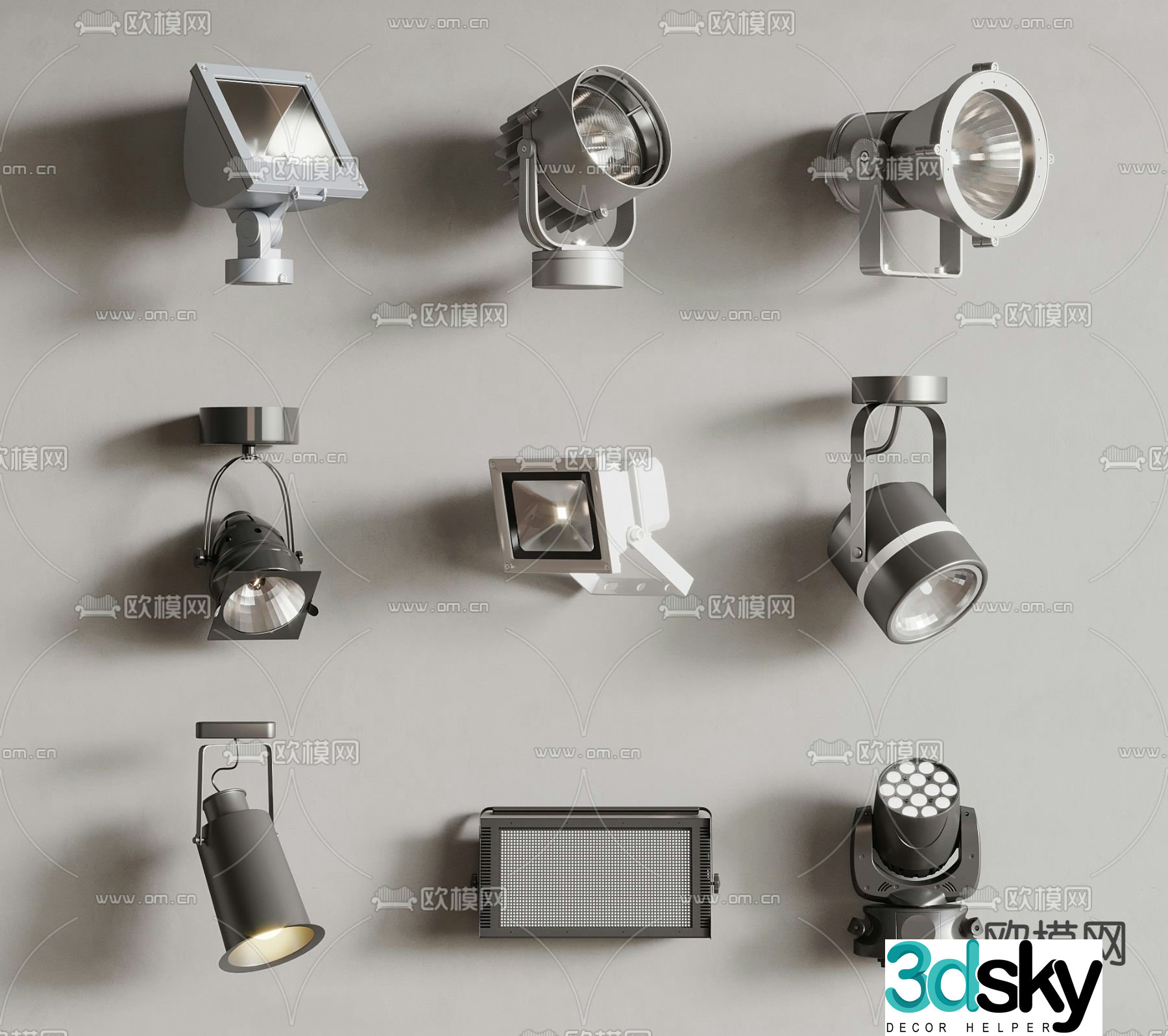 stage light 3d model