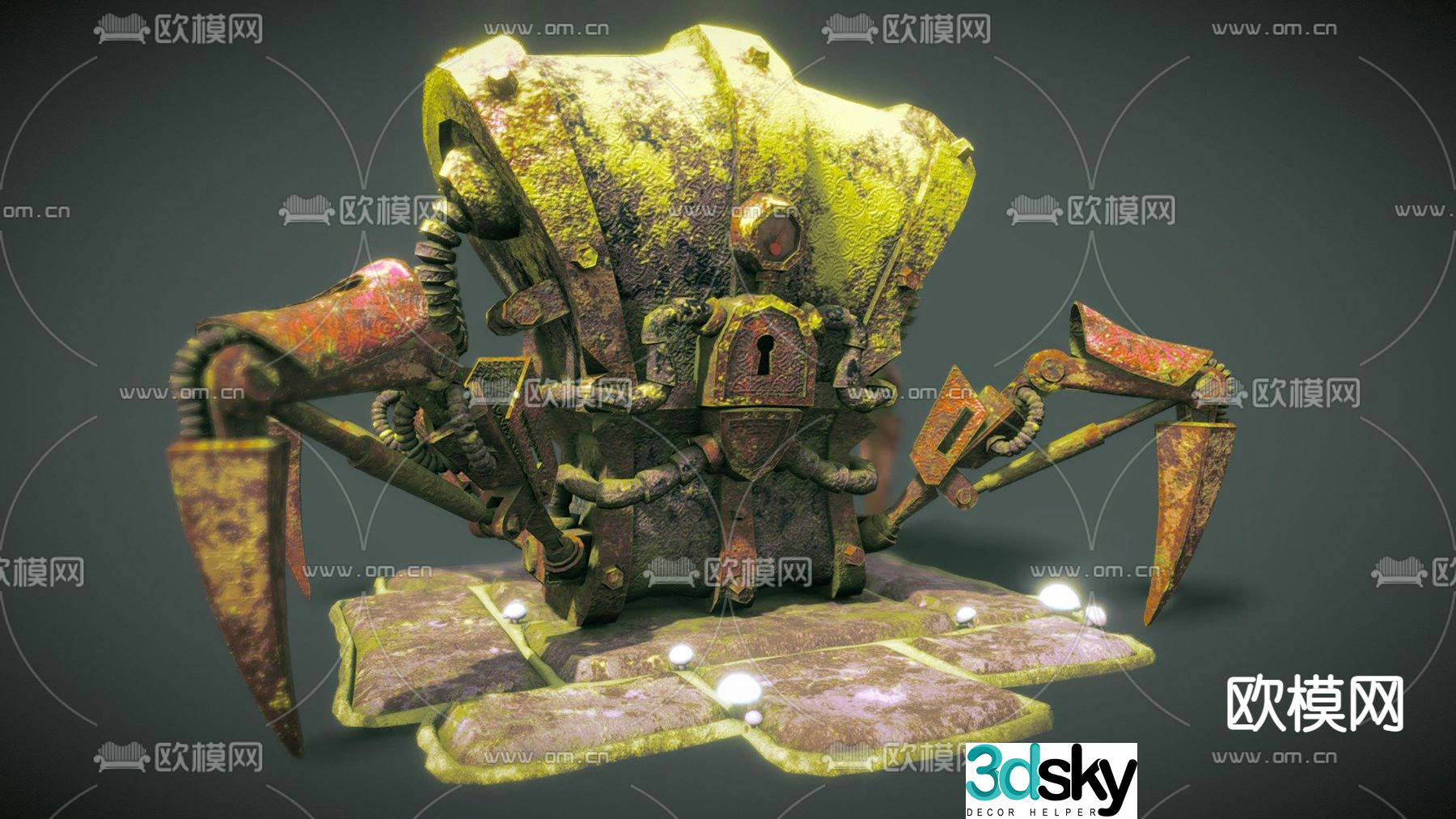 Mimic game props moss sketch 3d model