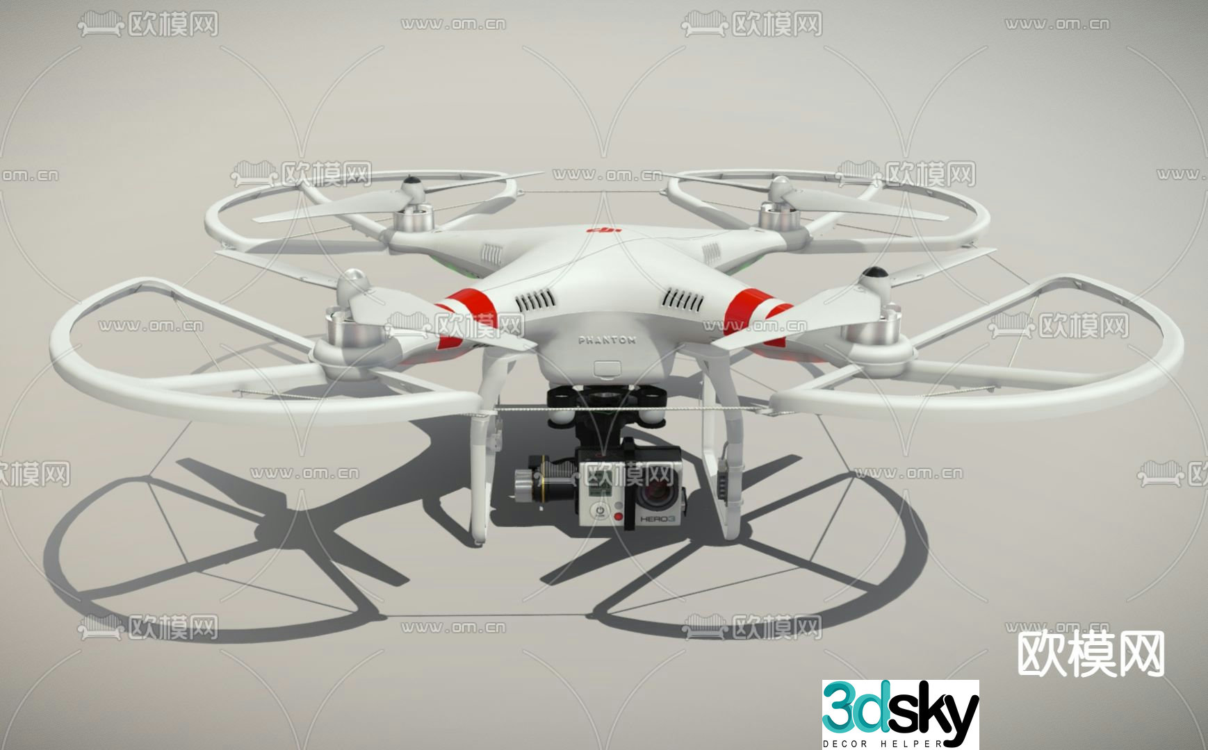 DJI drone remote control drone smart machine 3d model
