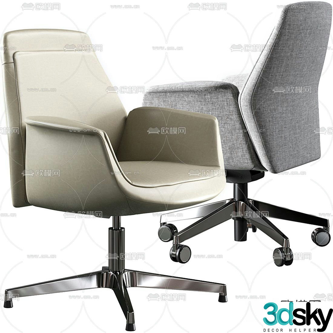 Office chair staff chair 3d model
