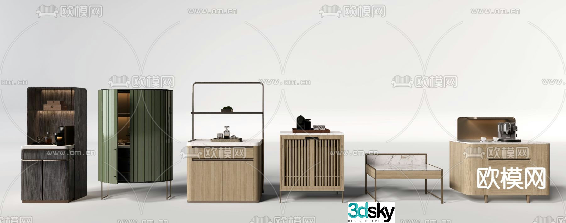Wasabi sideboard minibar 3d model