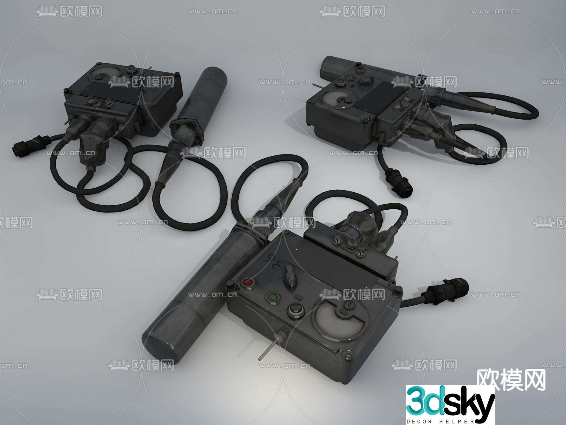 radiation detector monitor 3d model