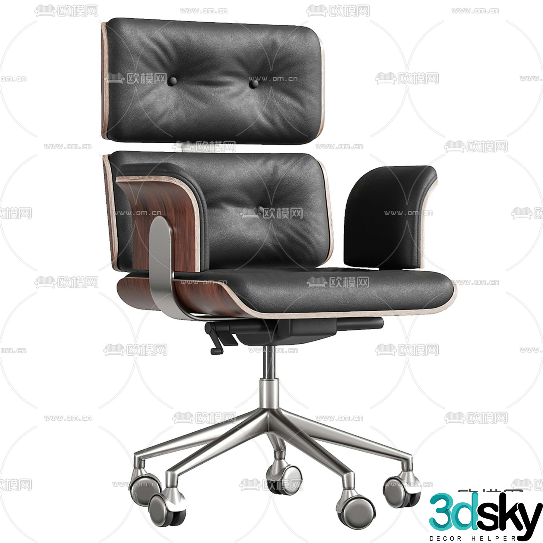 Swivel chair office chair 3d model