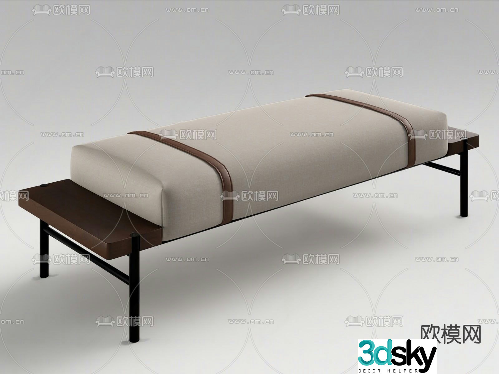 Poltrona footrest bed end stool 3d model
