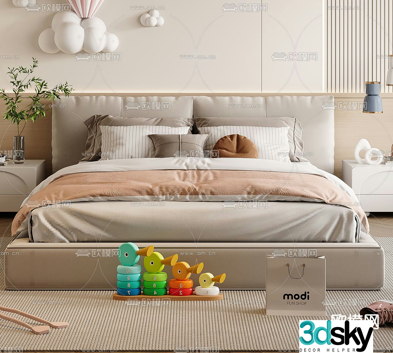 child bed child bed 3d model