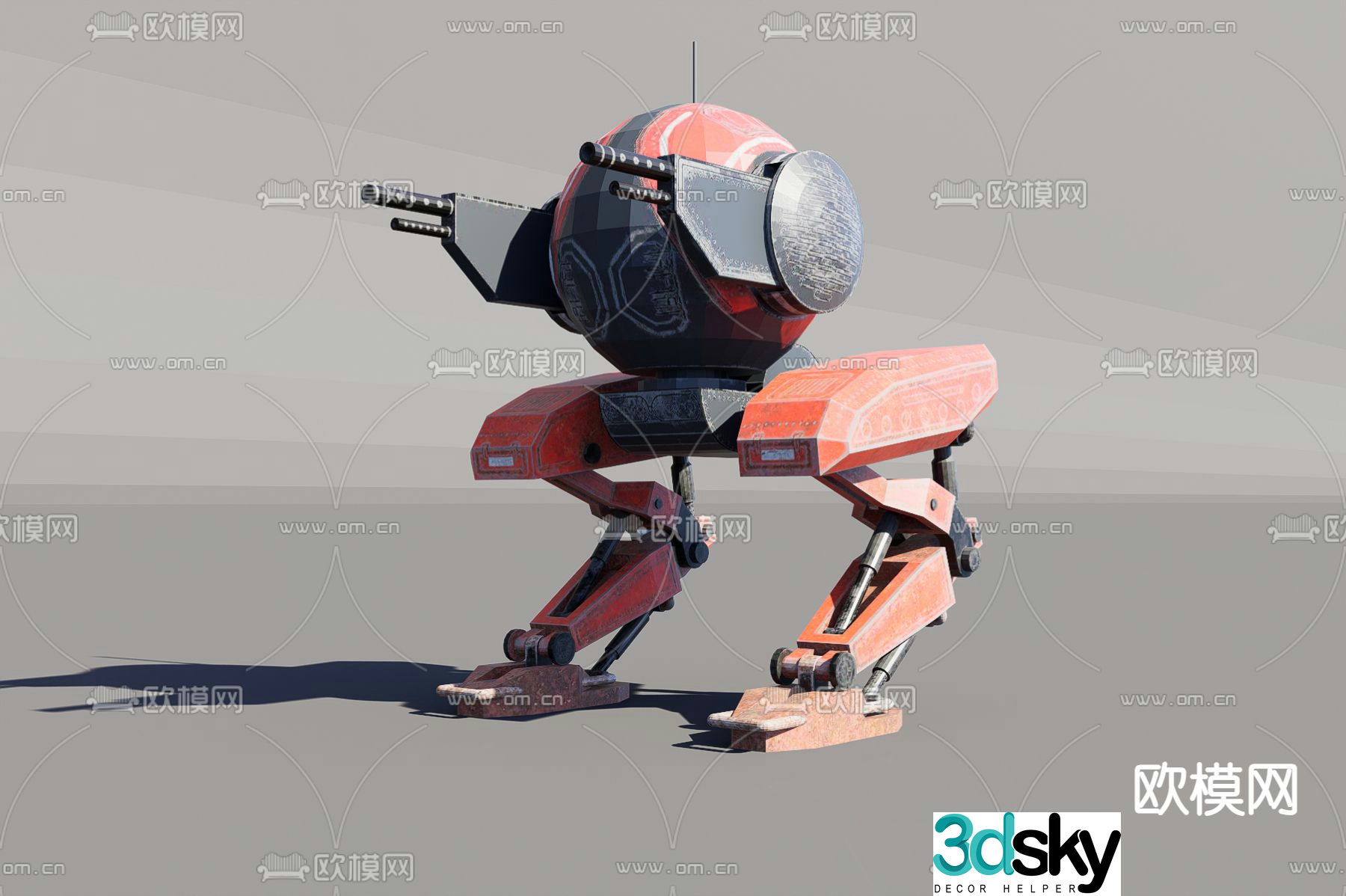 Game mecha robot 3d model
