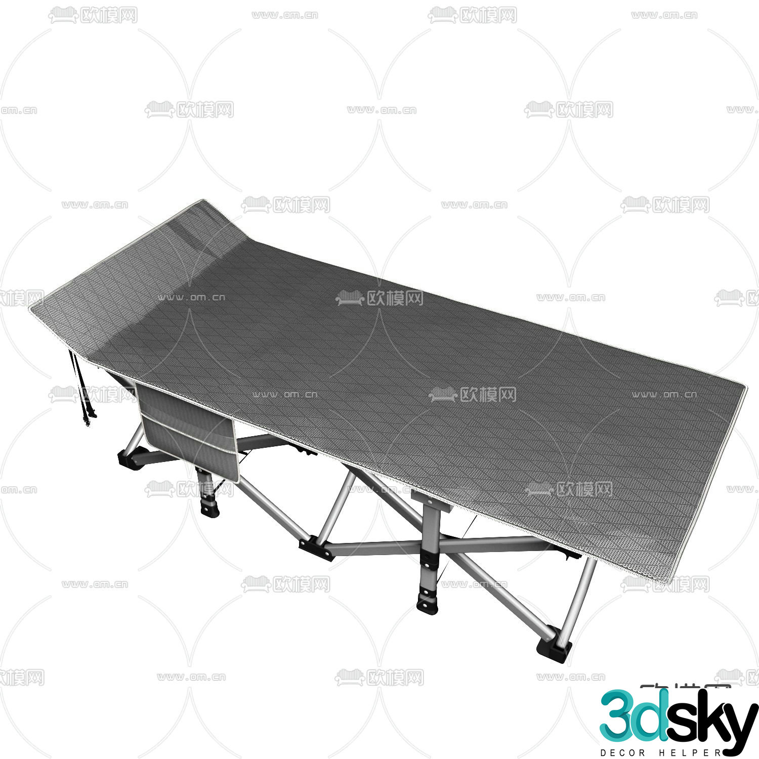 Medical folding bed 3d model