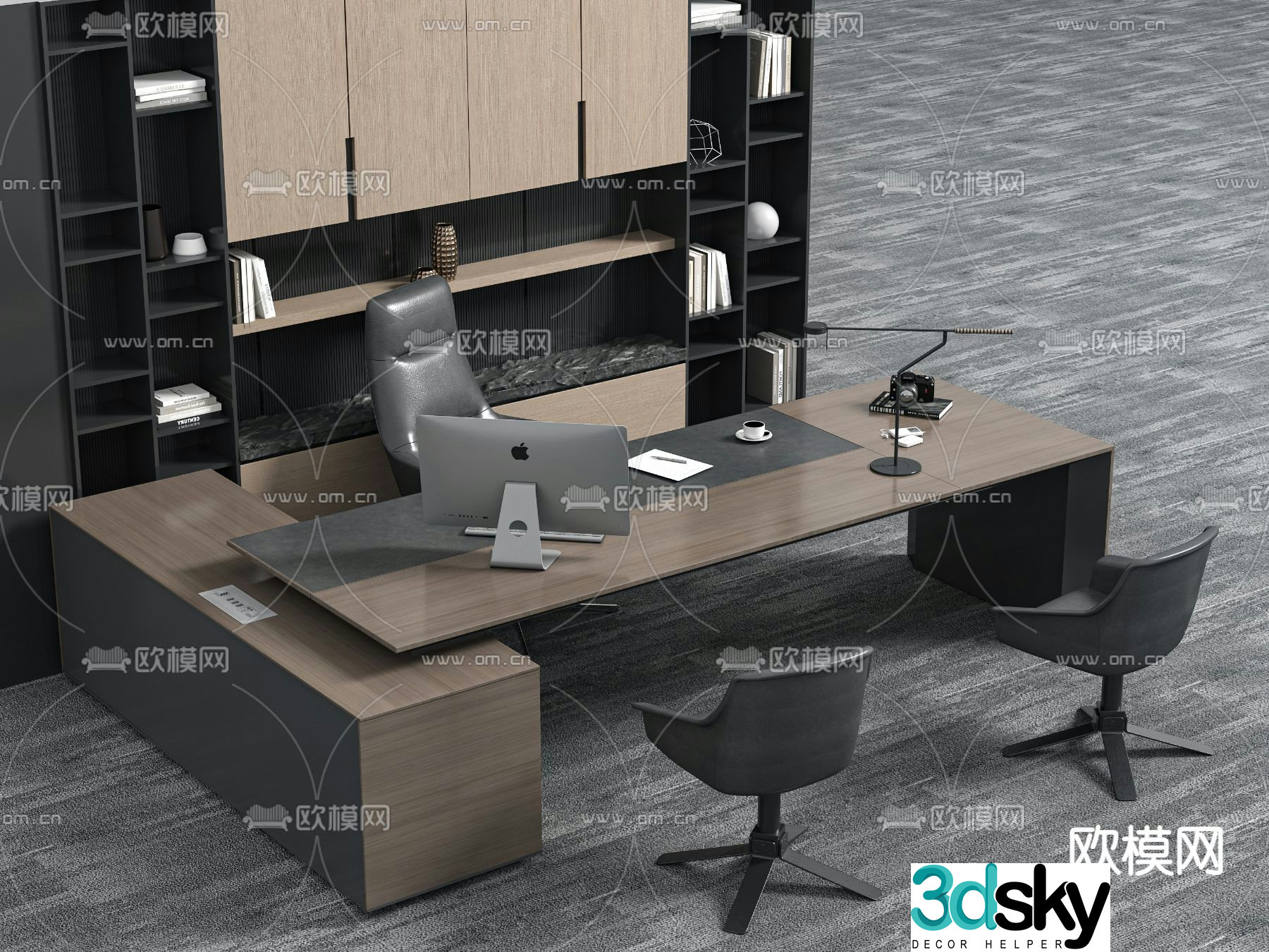 Desk table boss table 3d model