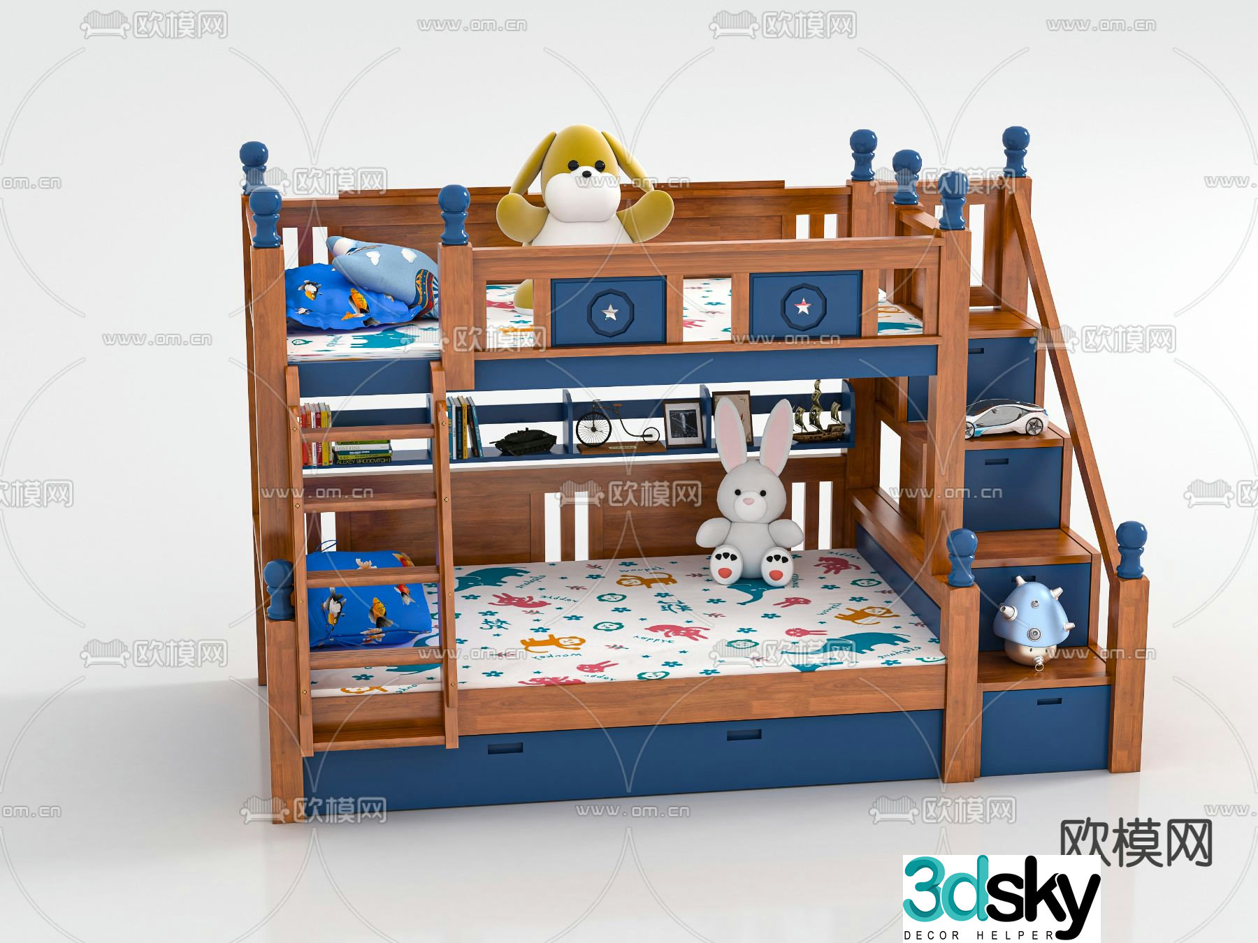 Bunk bed bunk bed 3d model