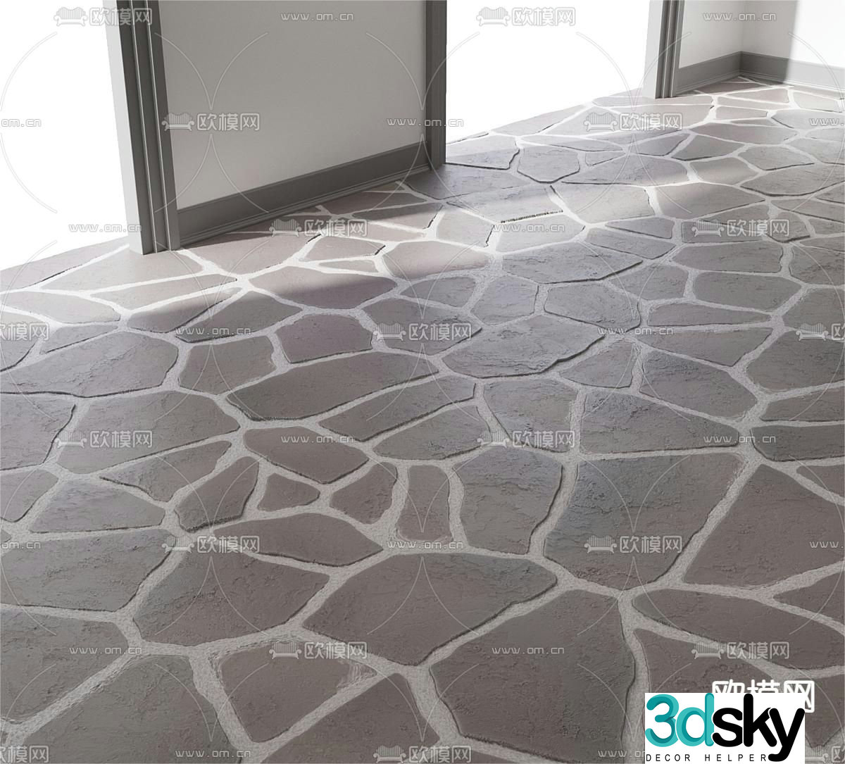Bluestone brick Stone brick 3D model