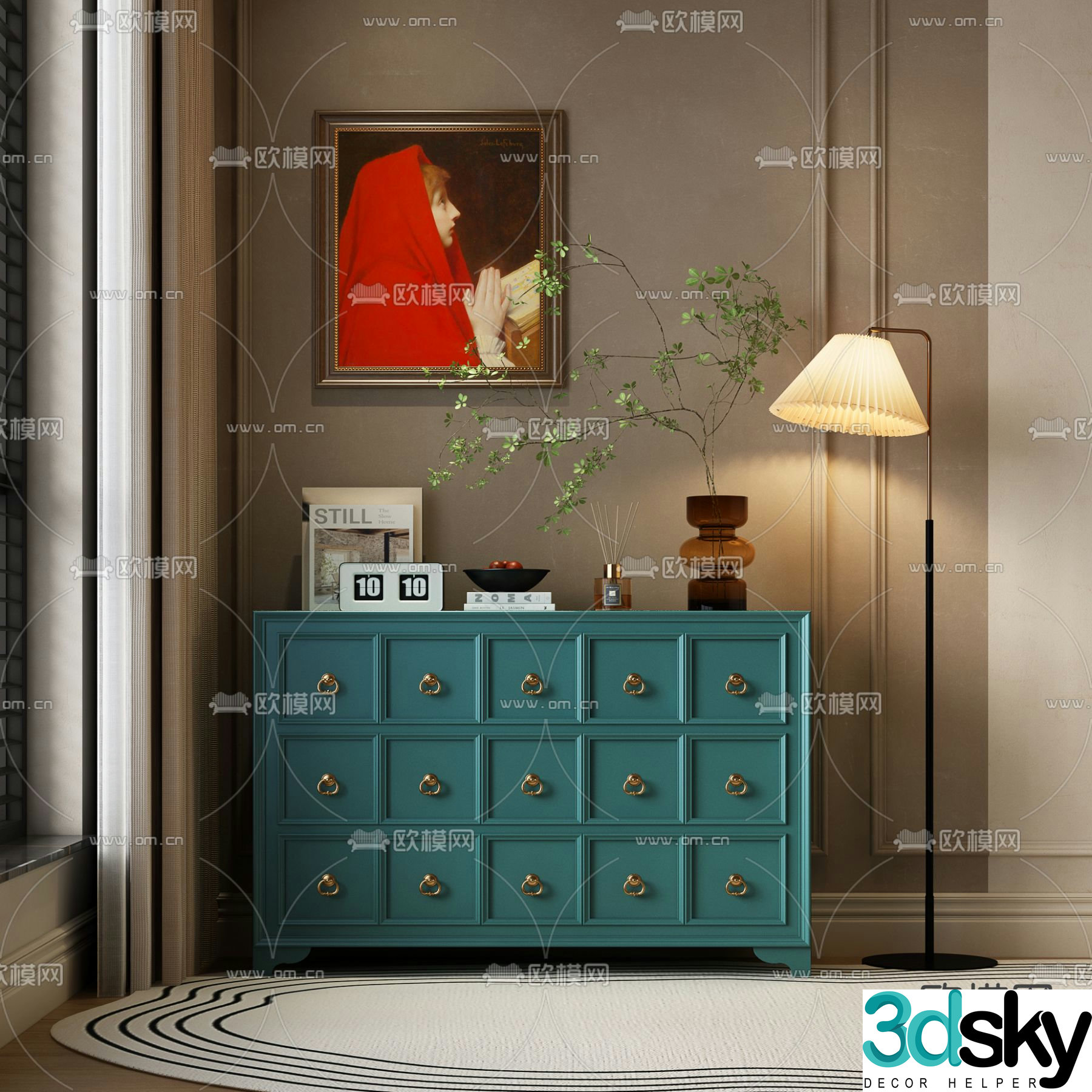 French chest of drawers 3d model