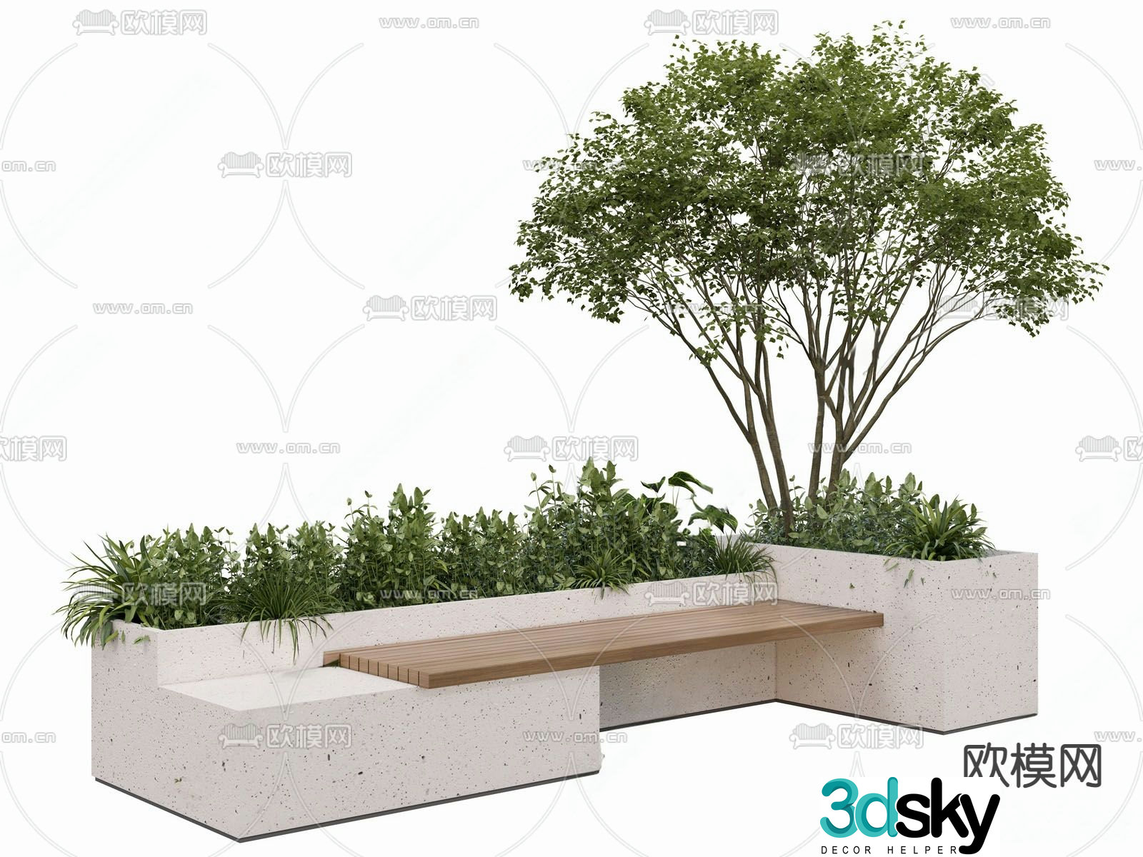 Landscape seat outdoor seat 3d model