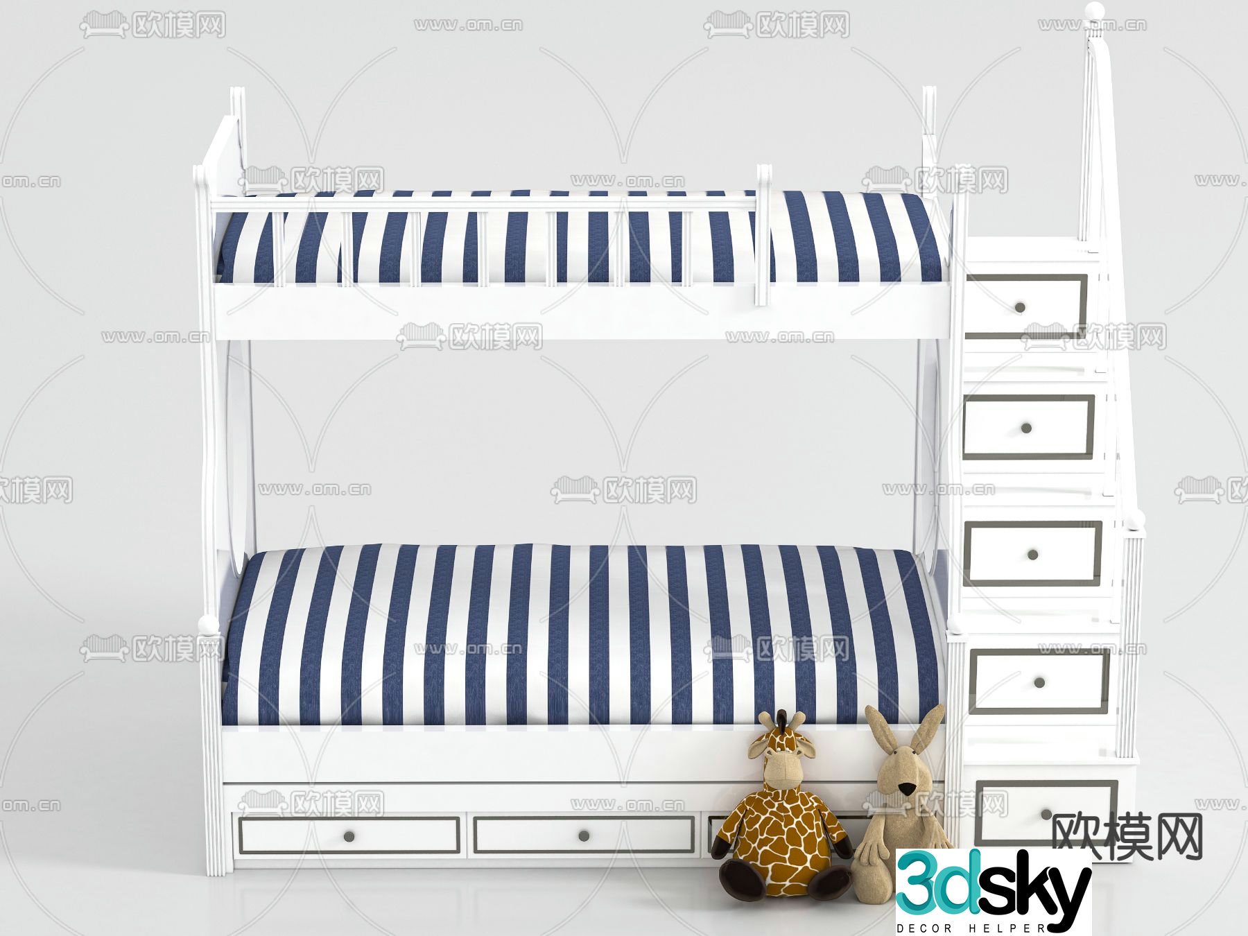 Bunk bed bunk bed 3d model