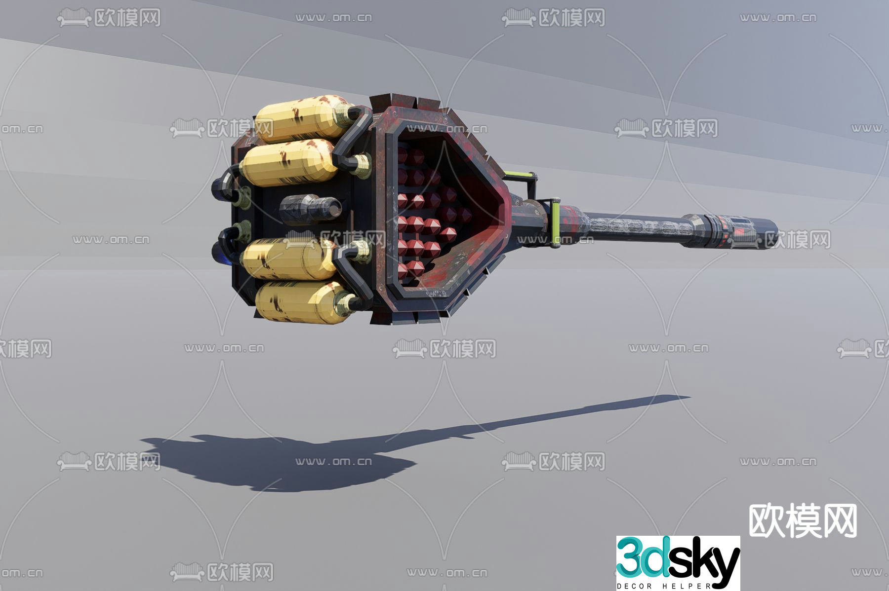 rocket hammer rocket launcher 3d model