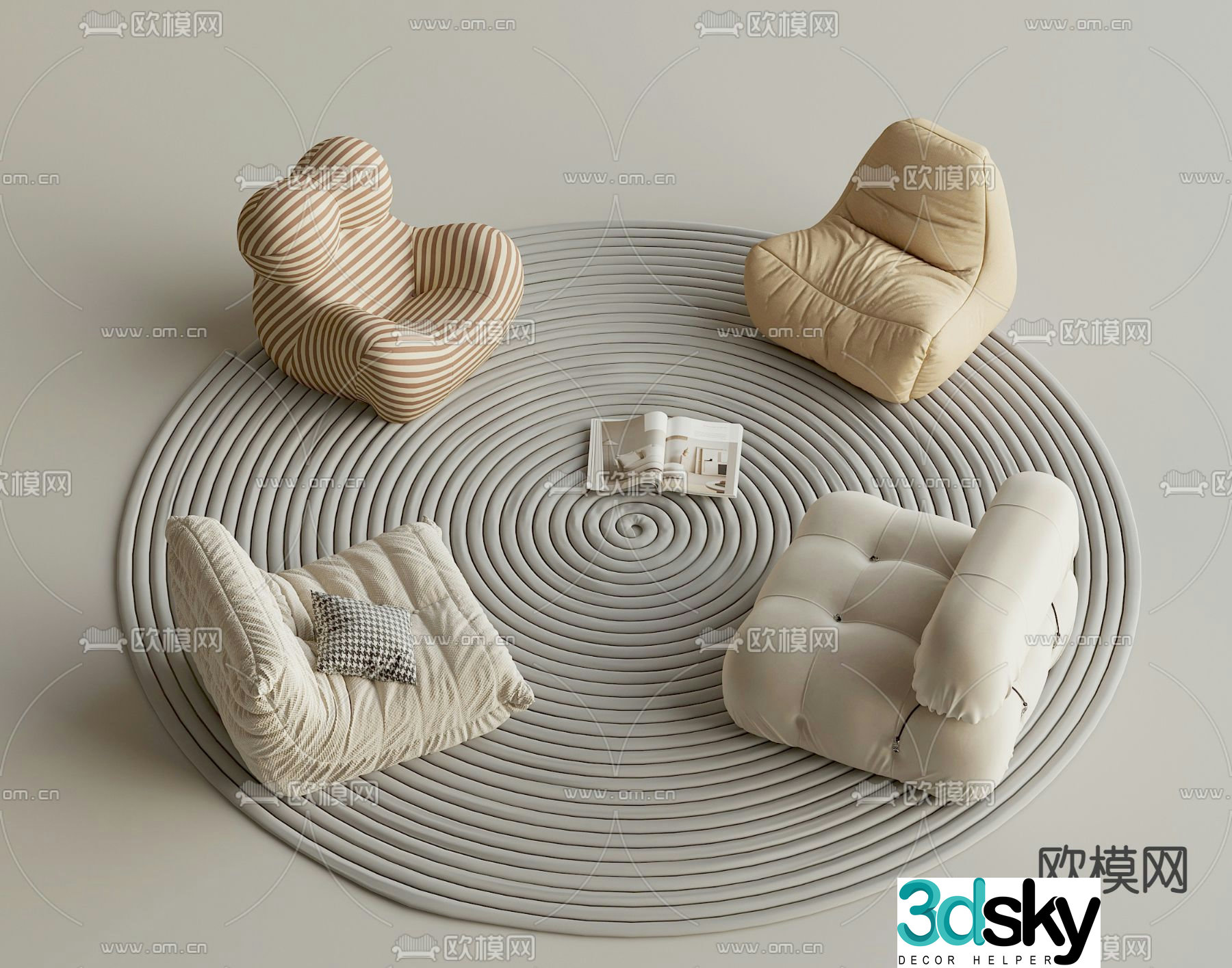 Beanbag leisure sofa 3d model