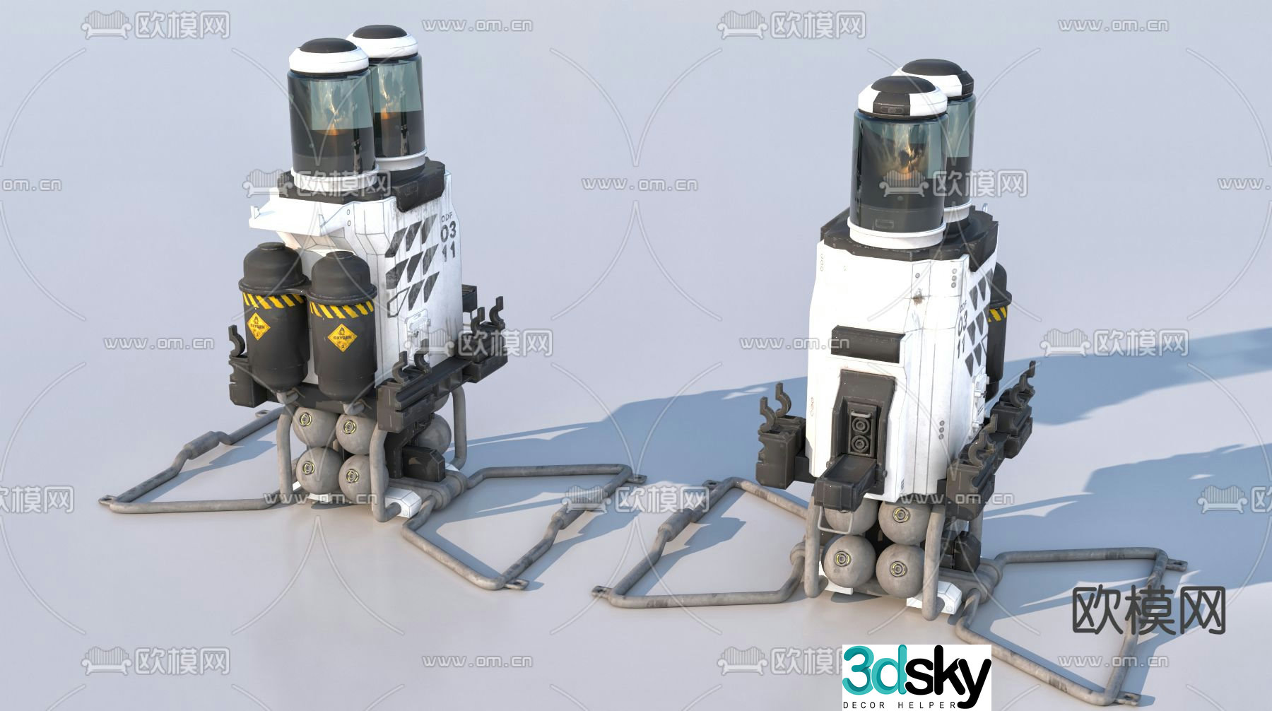oxygen station oxygen equipment medical equipment 3d model