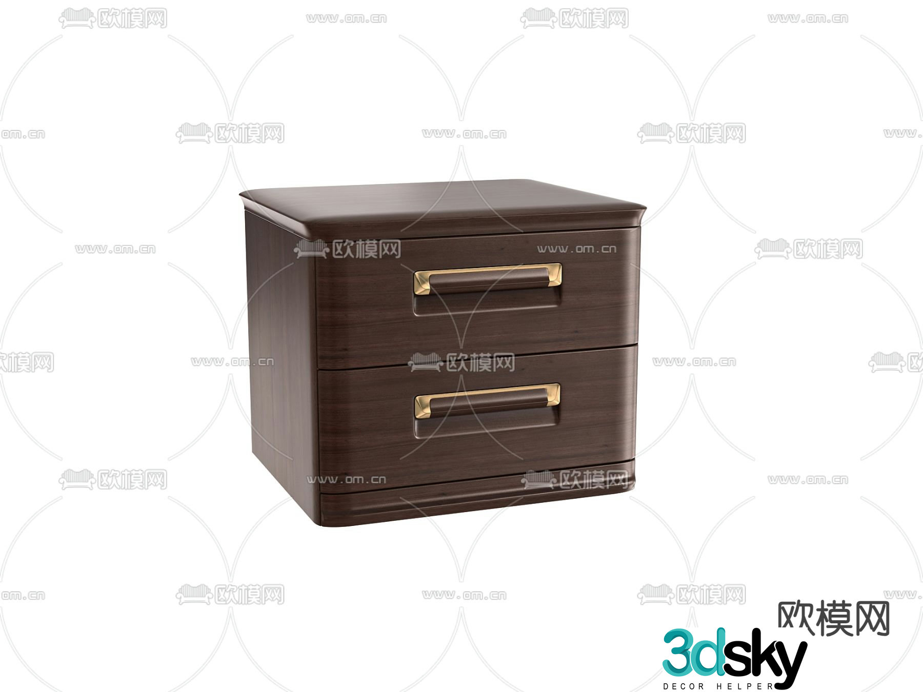 New Chinese style bedside table 3d model