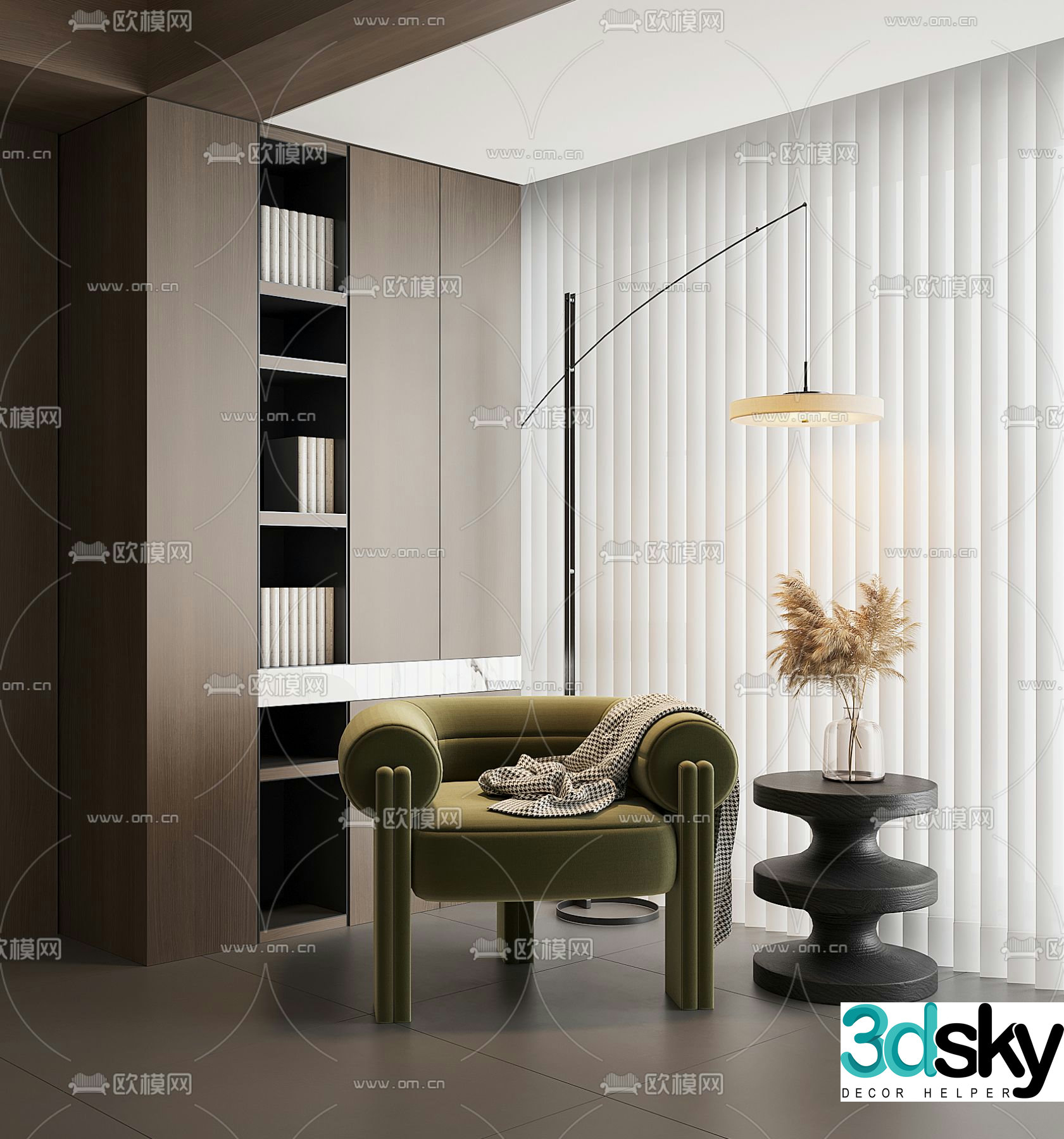 Modern chair leisure chair 3d model