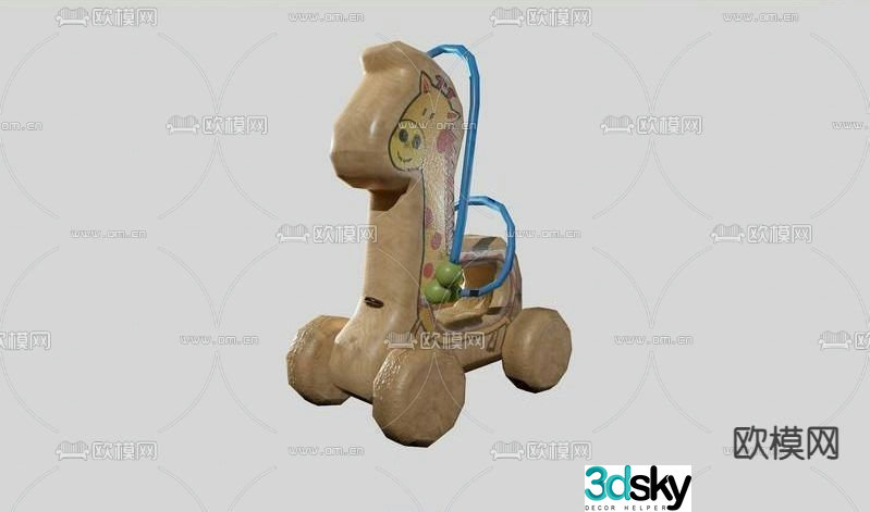 Trojan toy giraffe 3d model