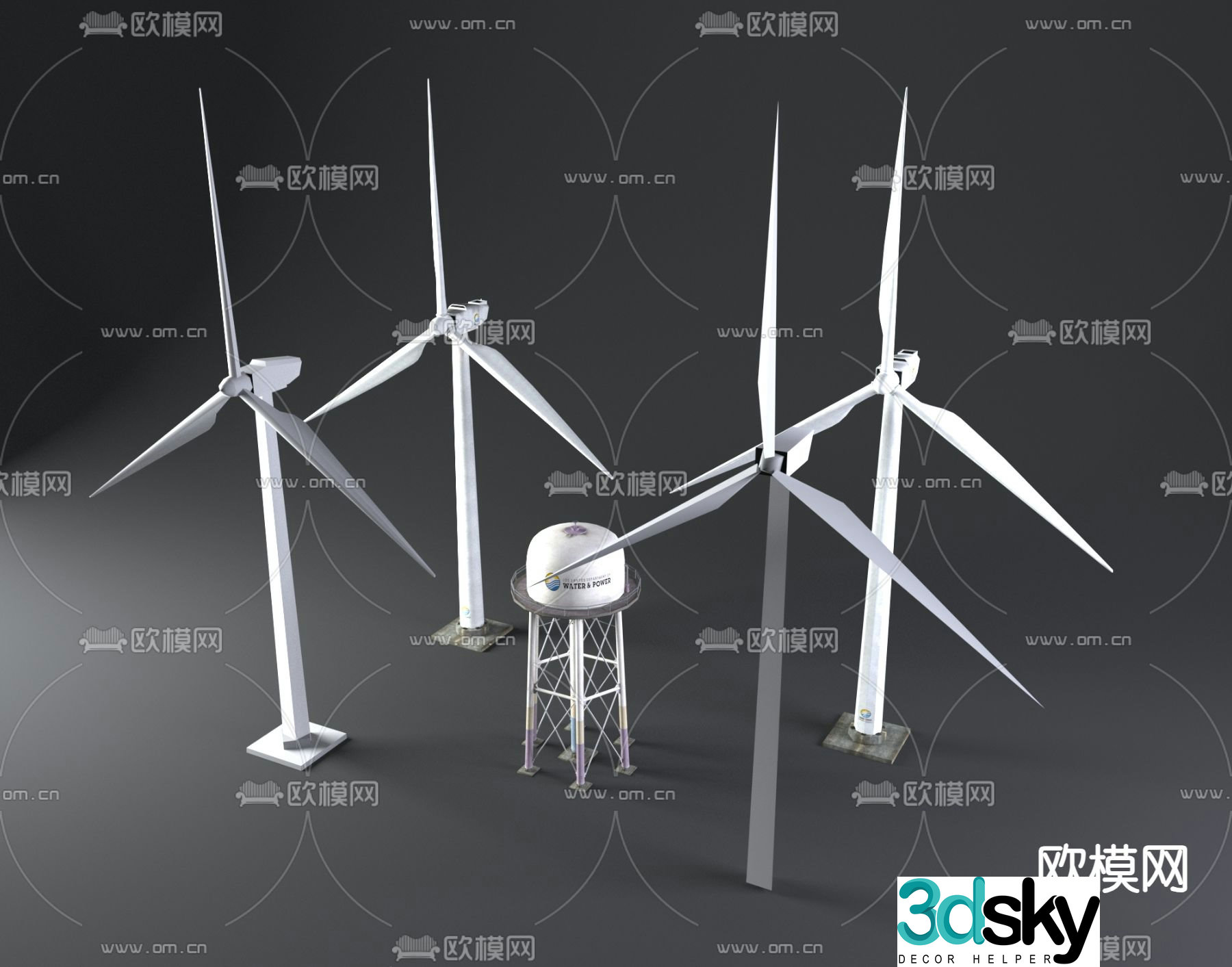 wind turbine windmill 3d model