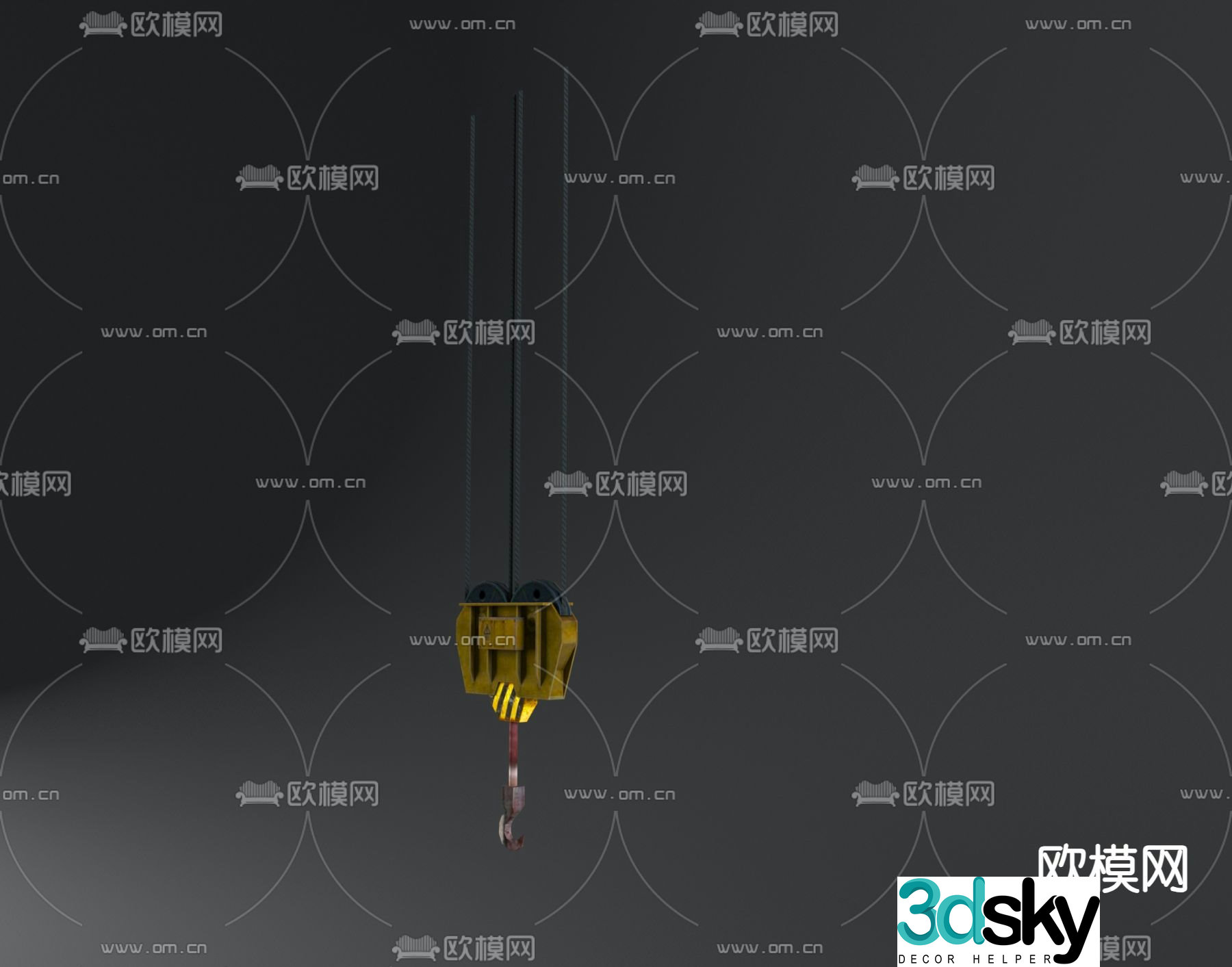 Industrial equipment crane tower crane hook 3d model
