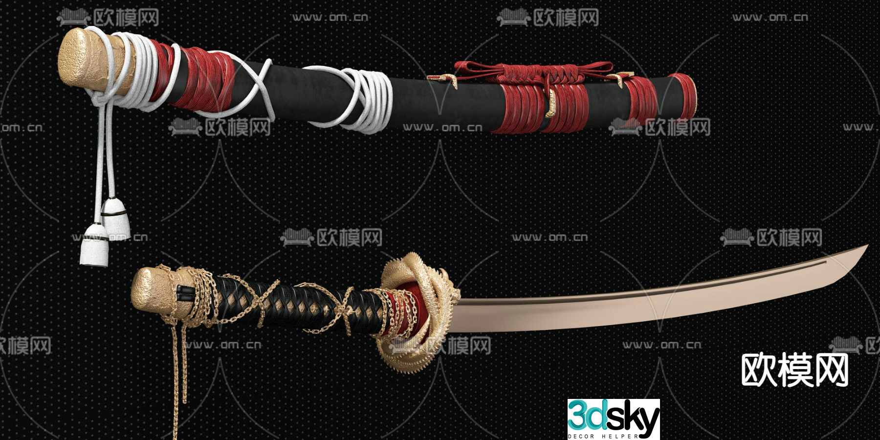 Knife cold weapon sword 3d model