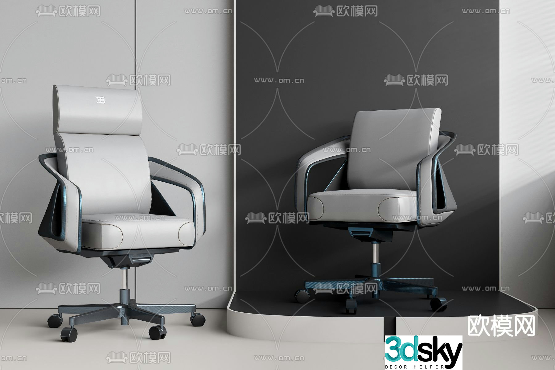 Office chair conference chair staff chair 3d model